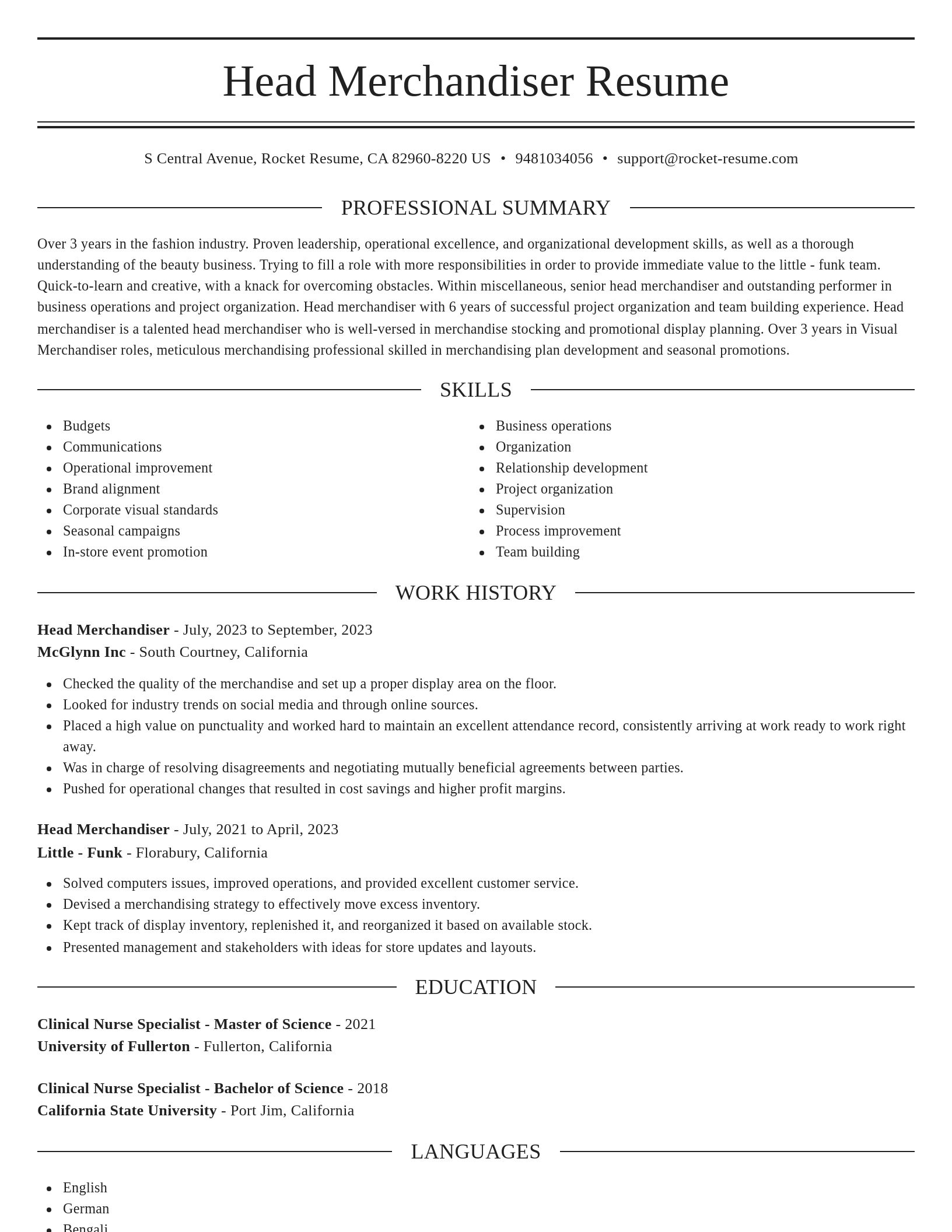 Elegant resume template