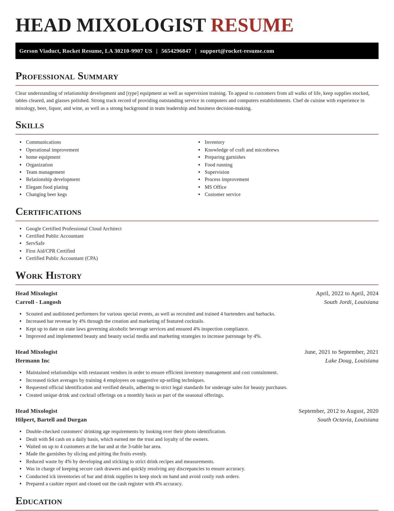 Exquisite resume template