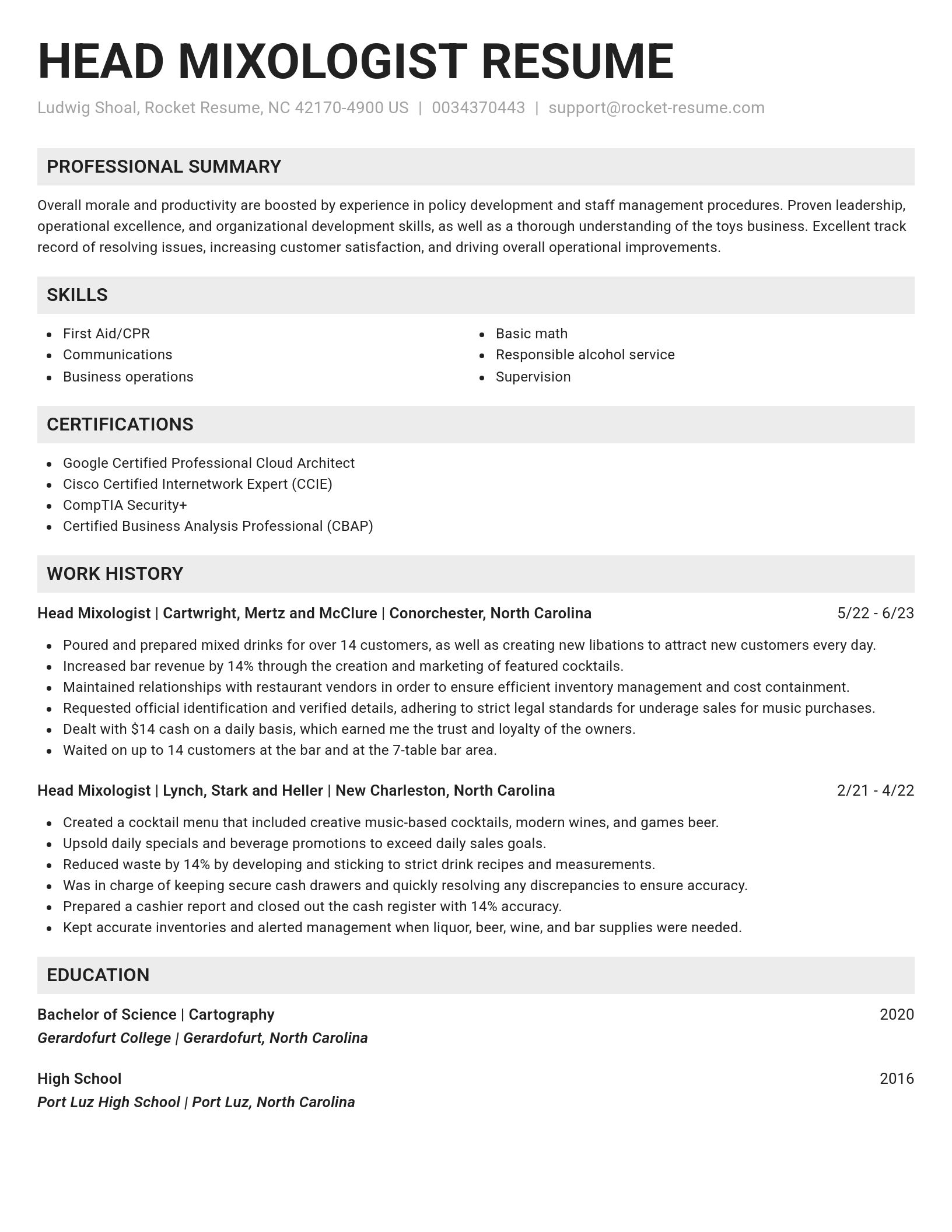 Genius resume template