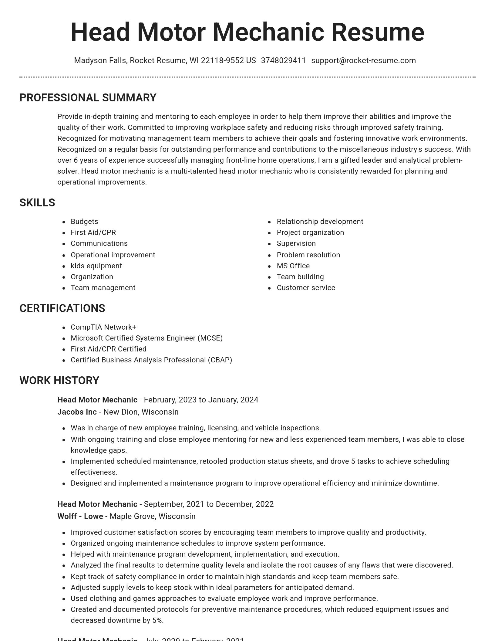 Brilliant resume template