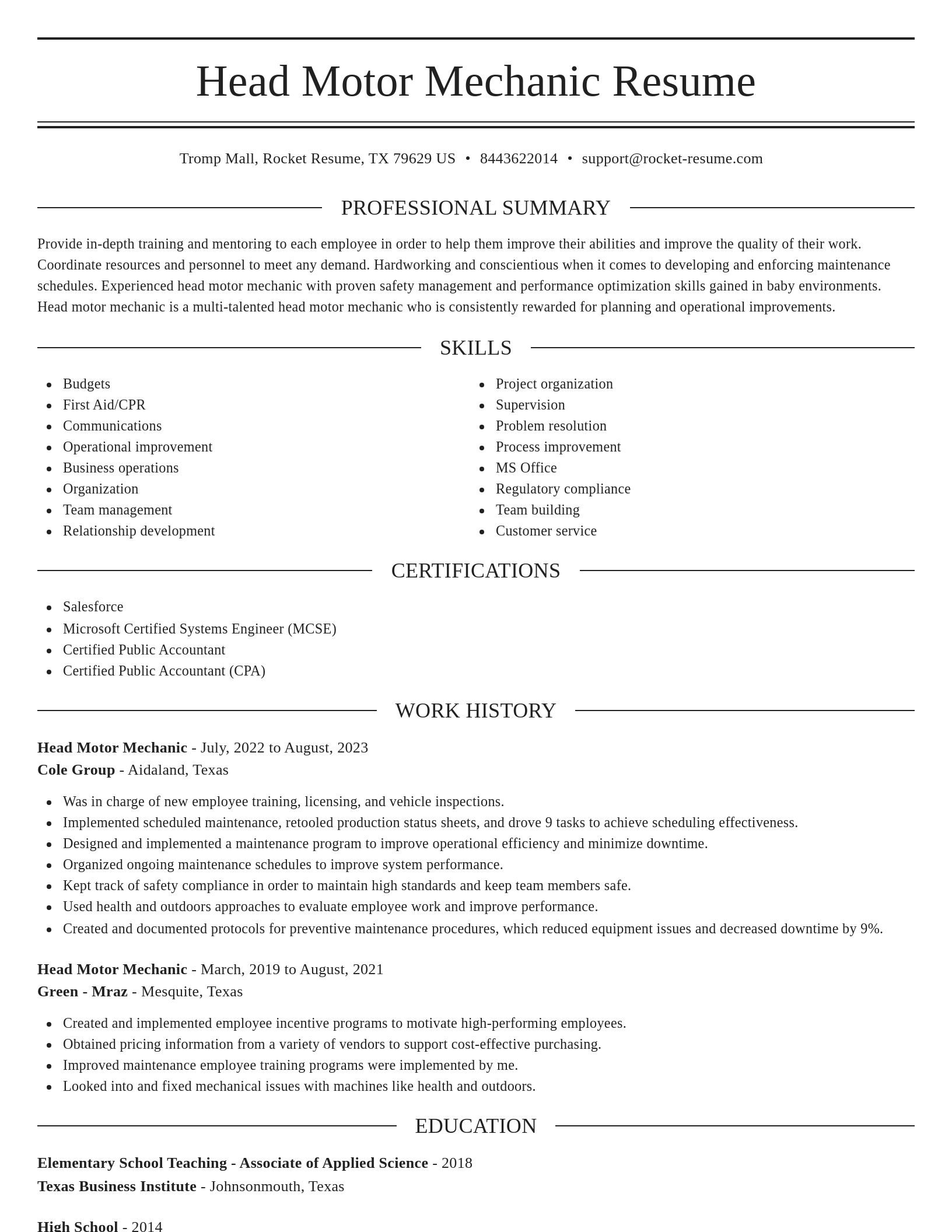 Elegant resume template