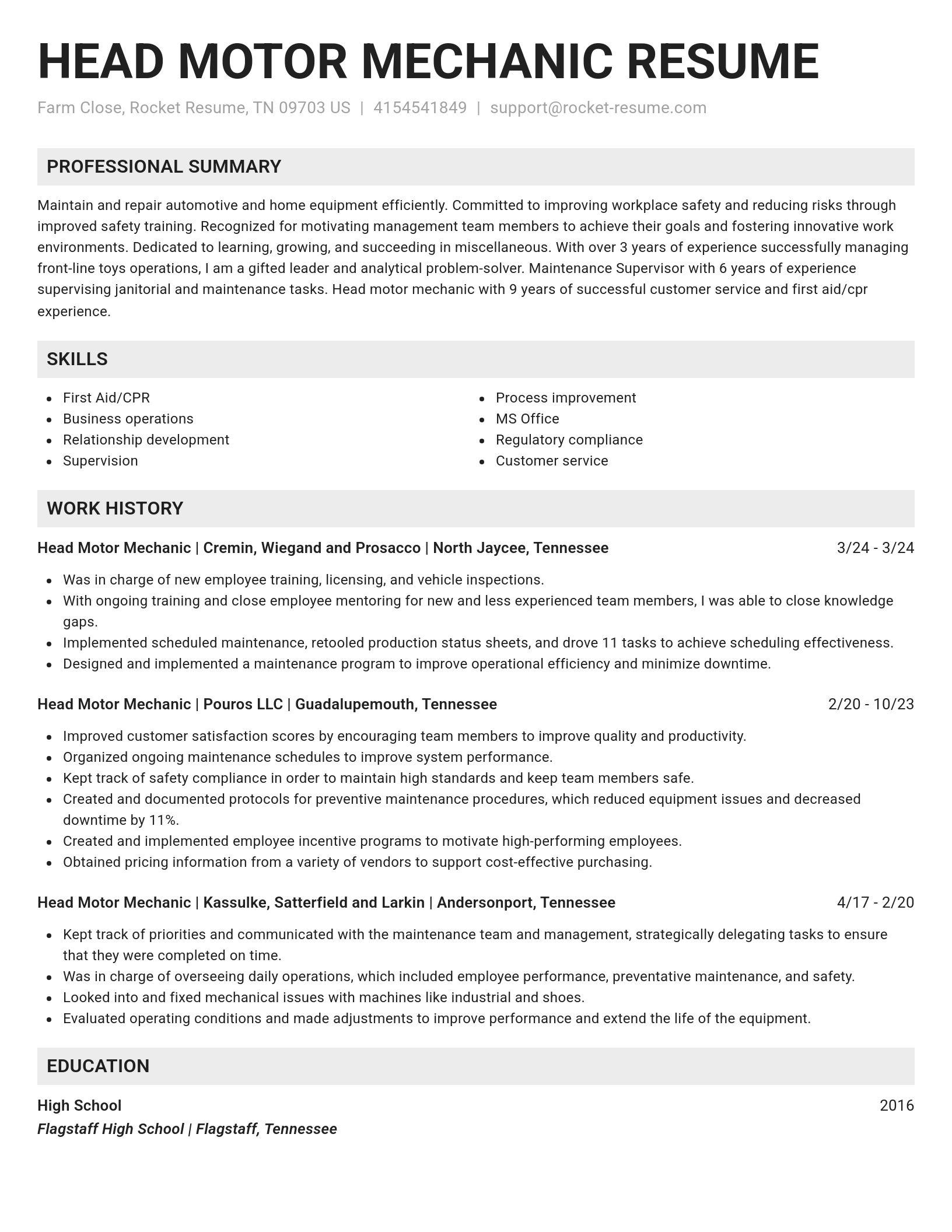 Genius resume template