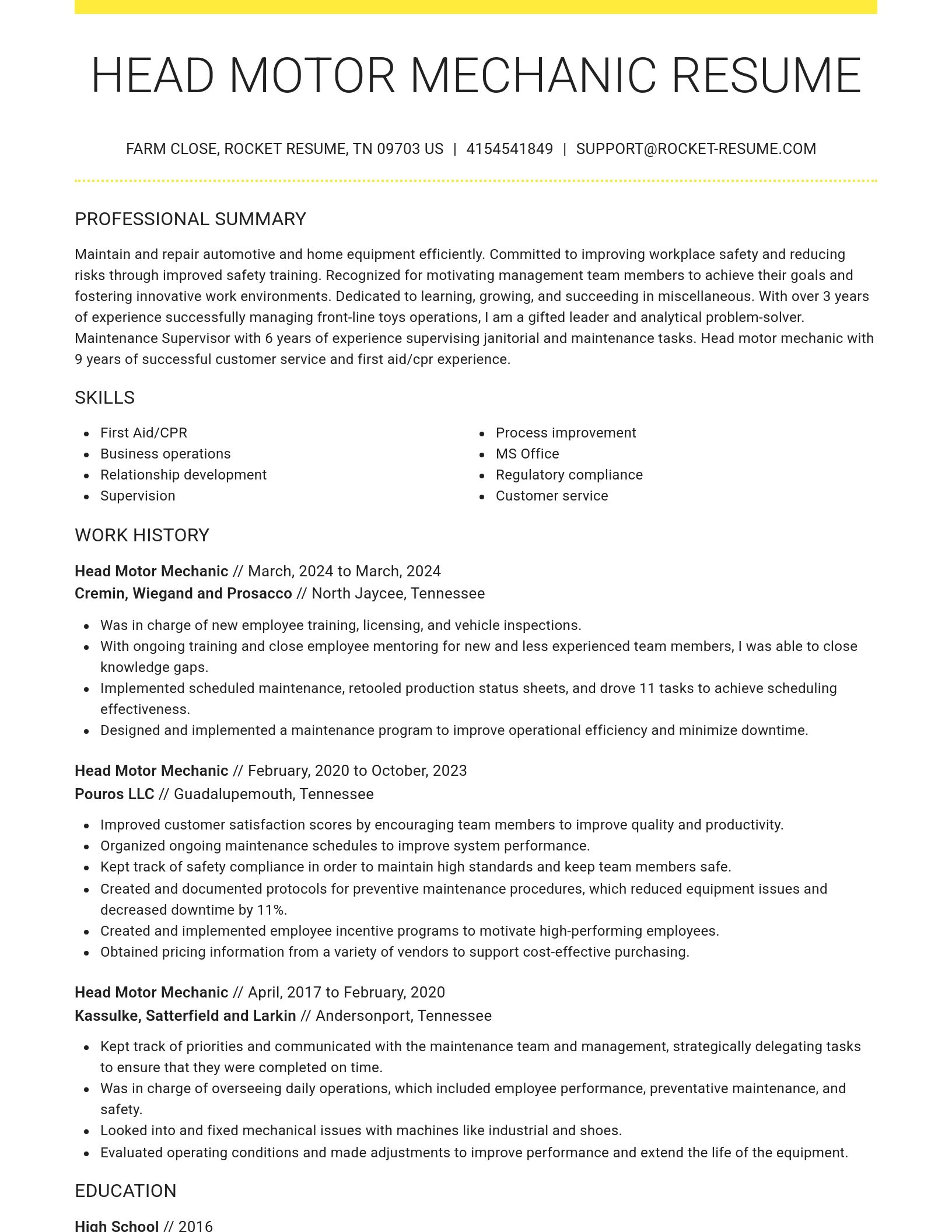 Grand resume template