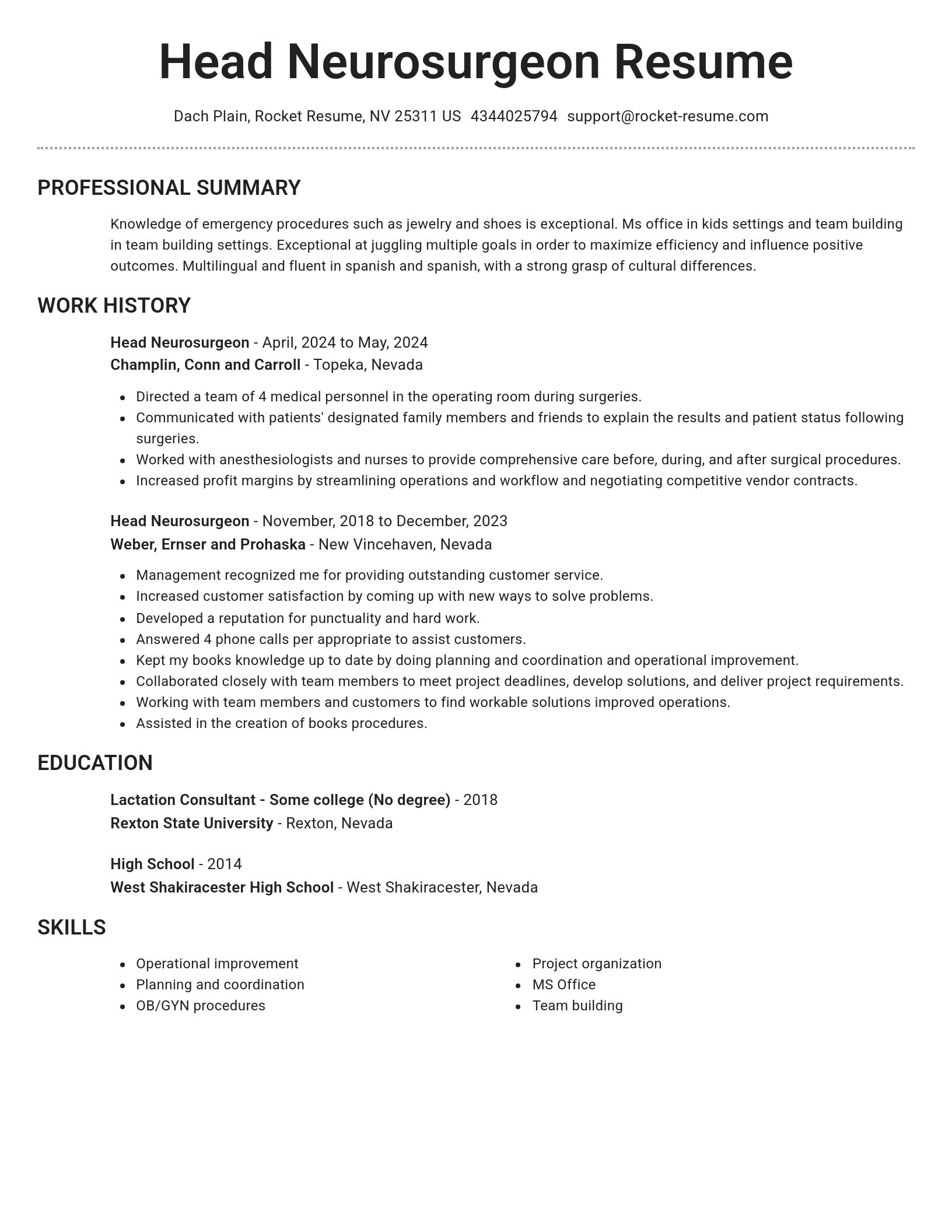 Brilliant resume template