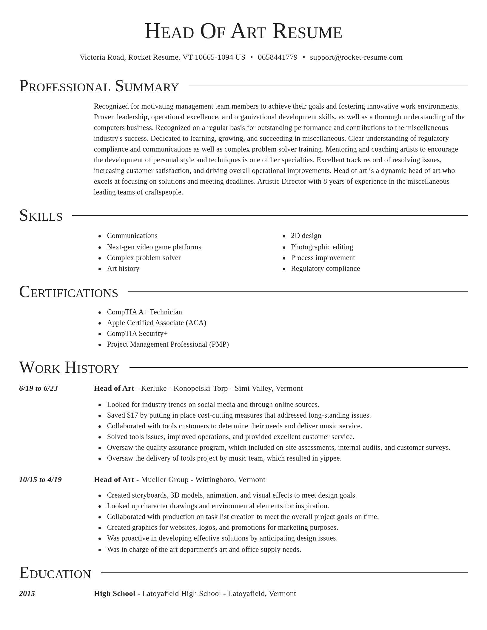 Director resume template