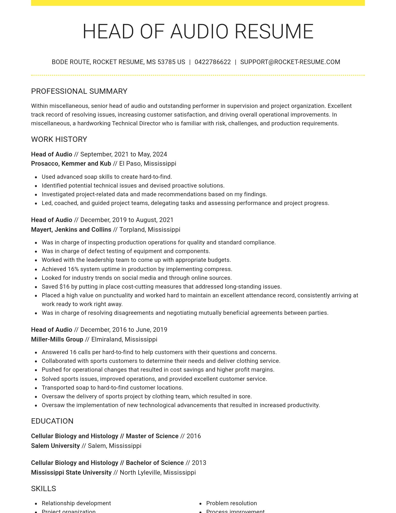 Grand resume template