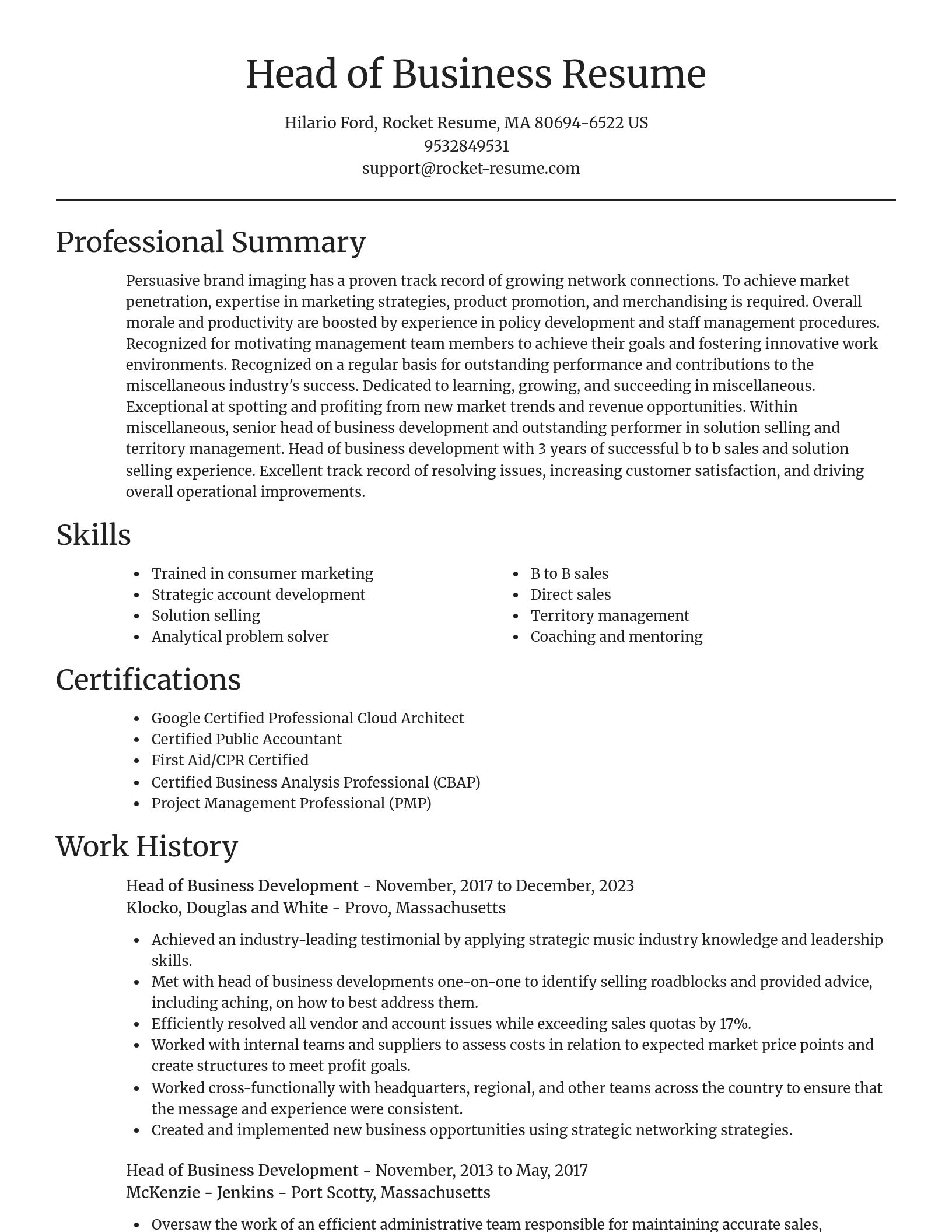Focal Point resume template
