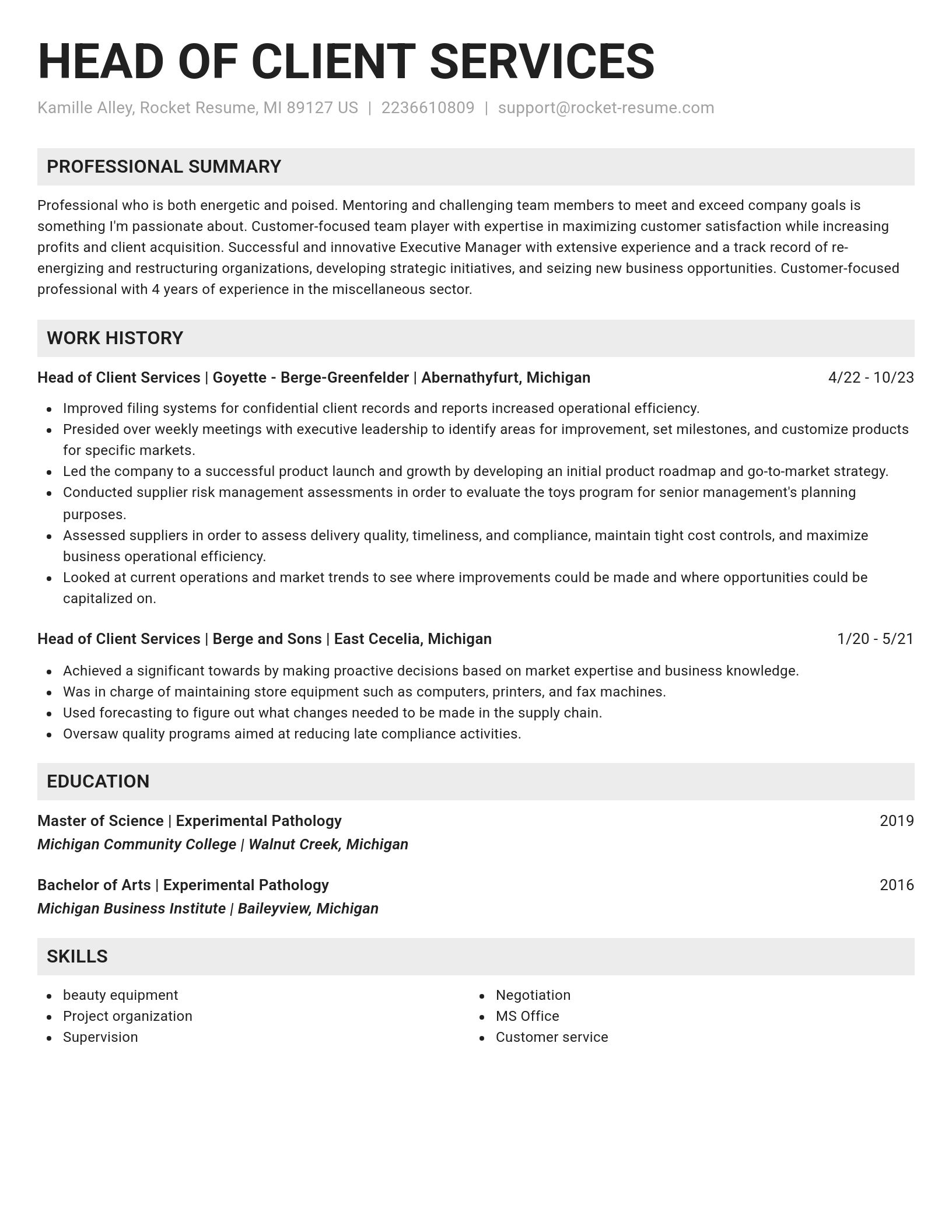 Genius resume template