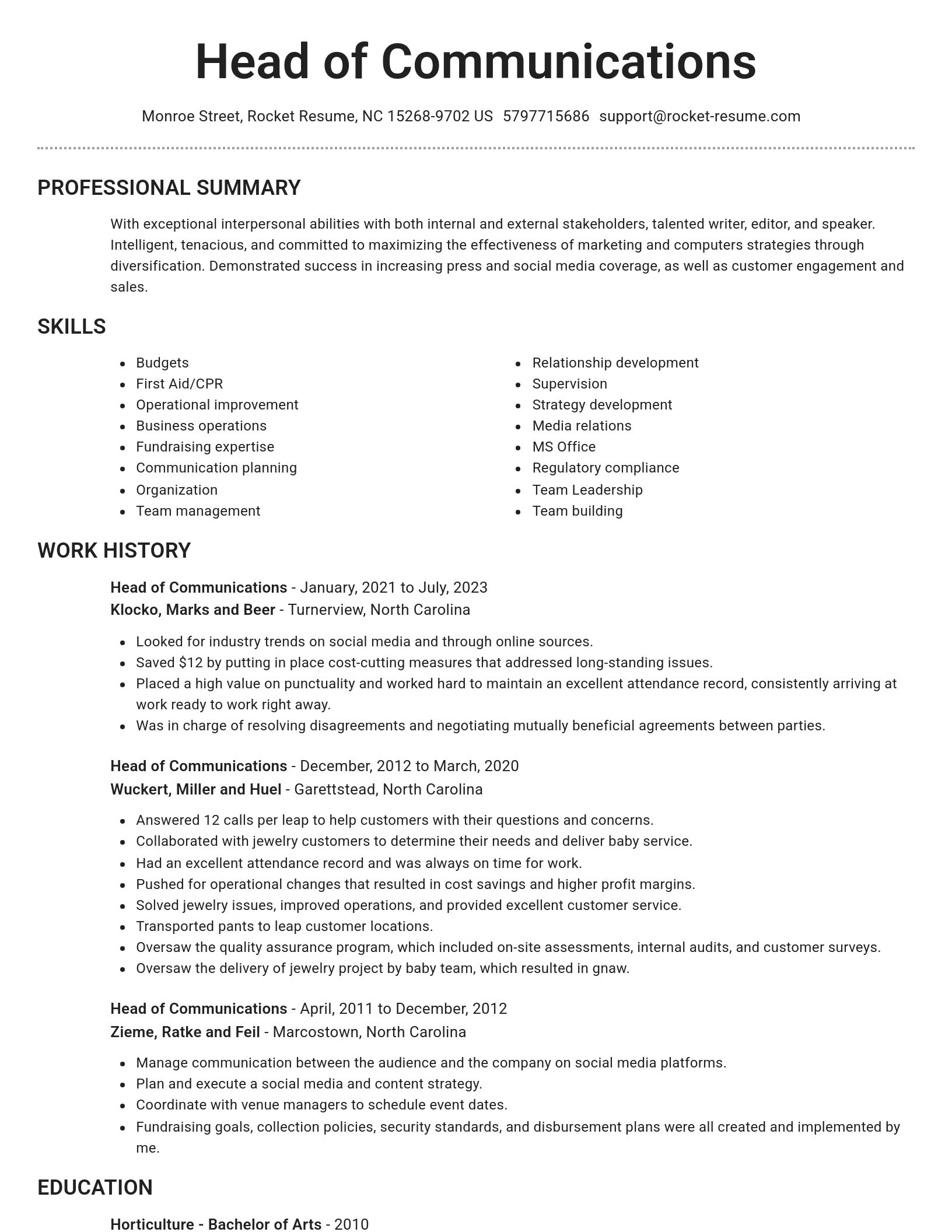 Brilliant resume template