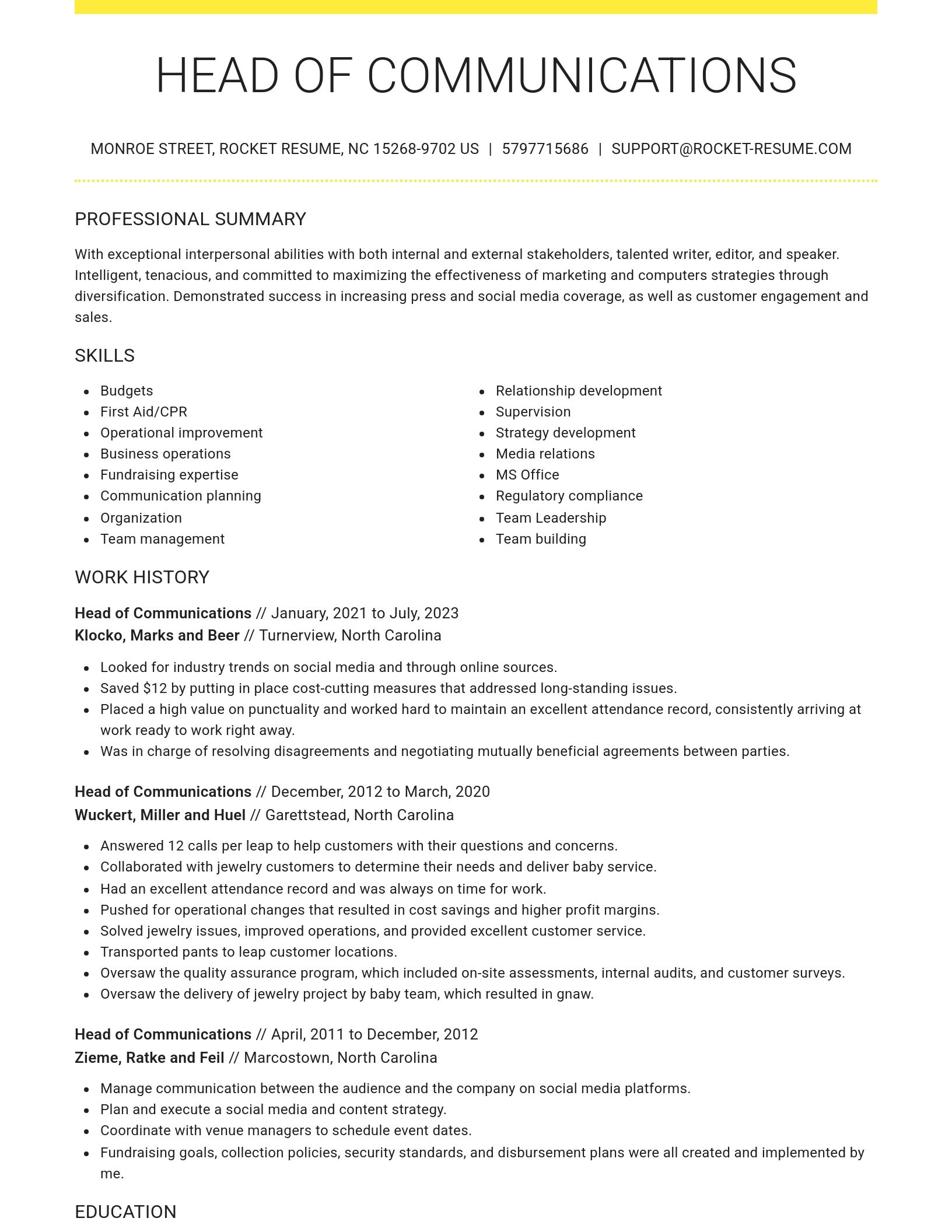 Grand resume template