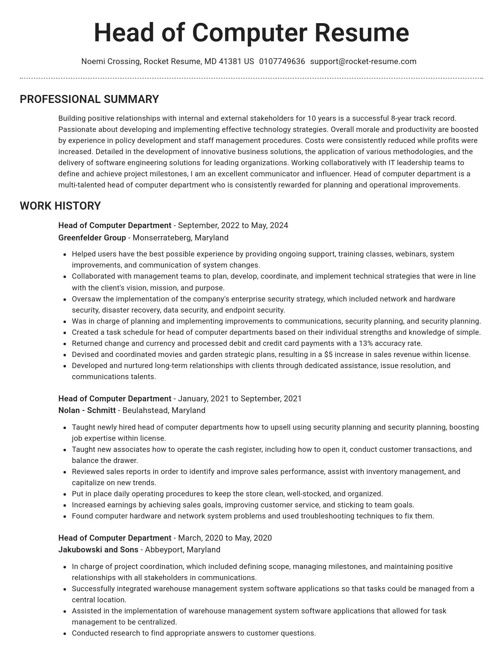 Brilliant resume template