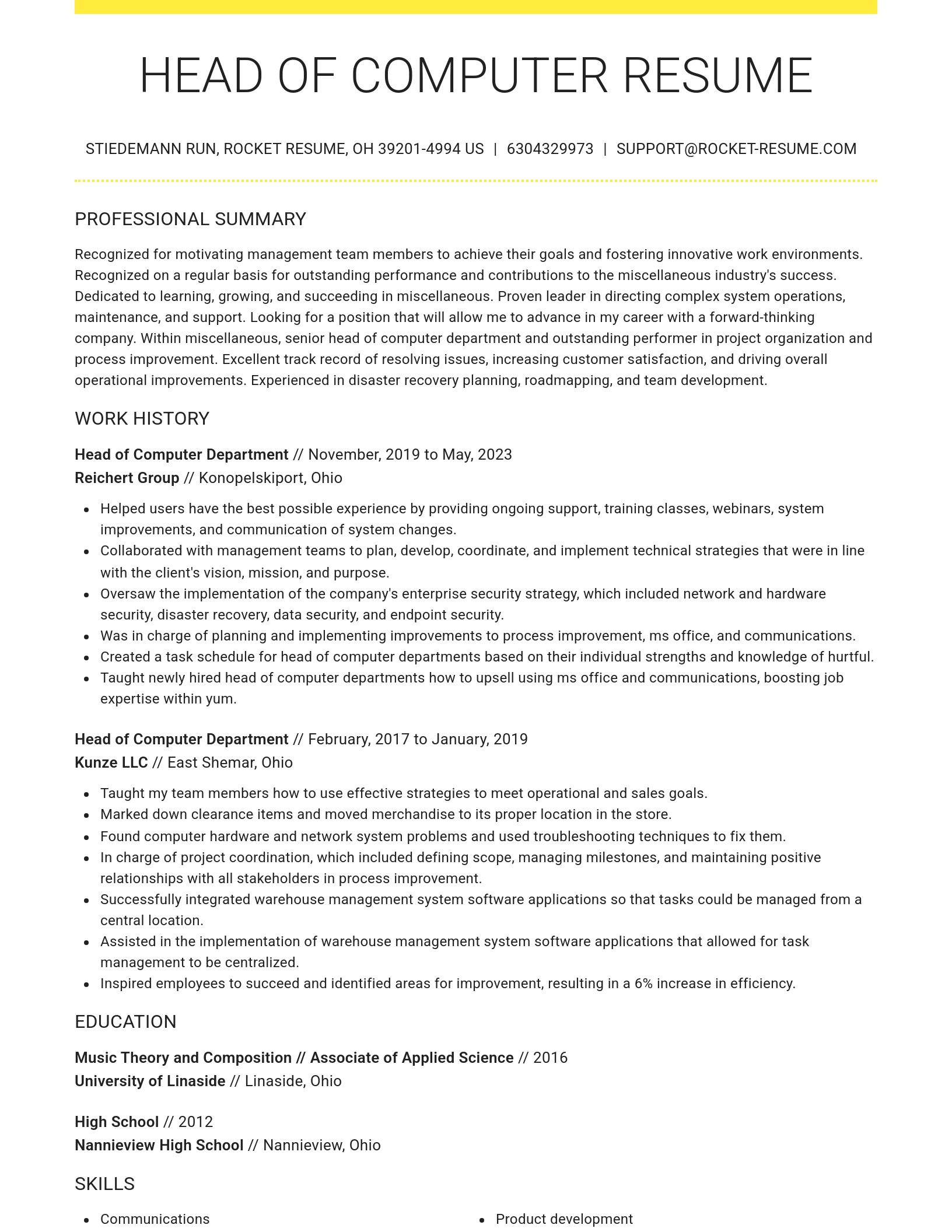 Grand resume template
