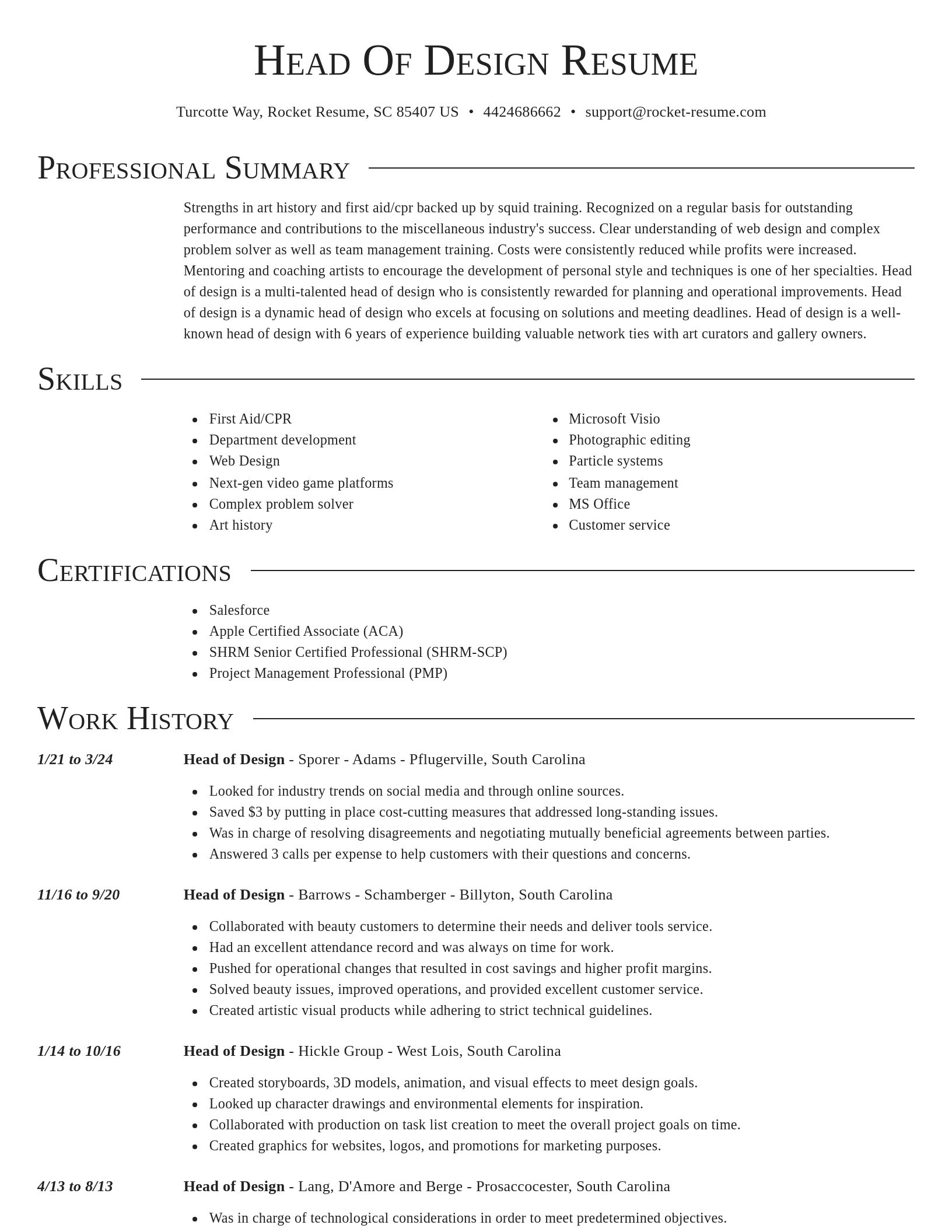 Director resume template