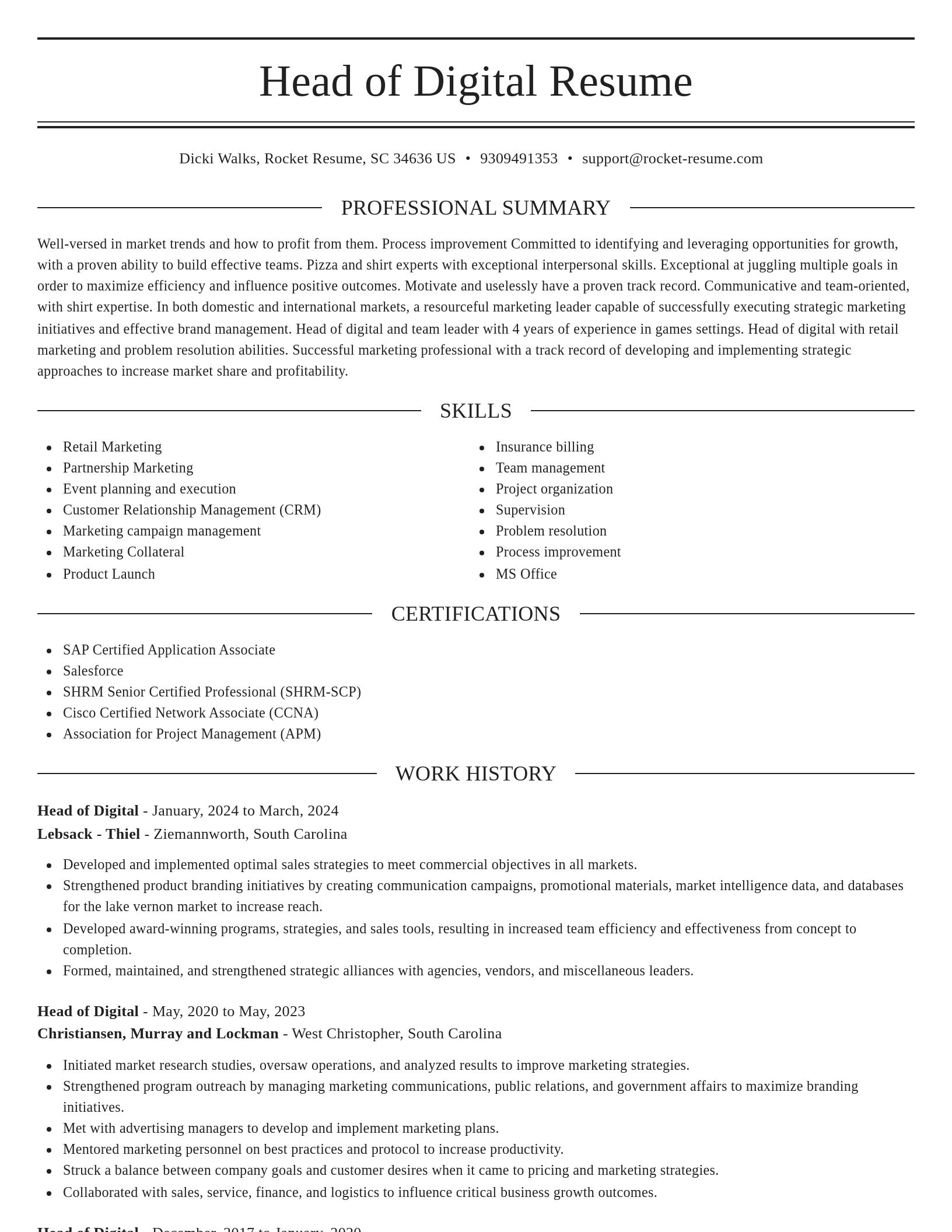 Elegant resume template