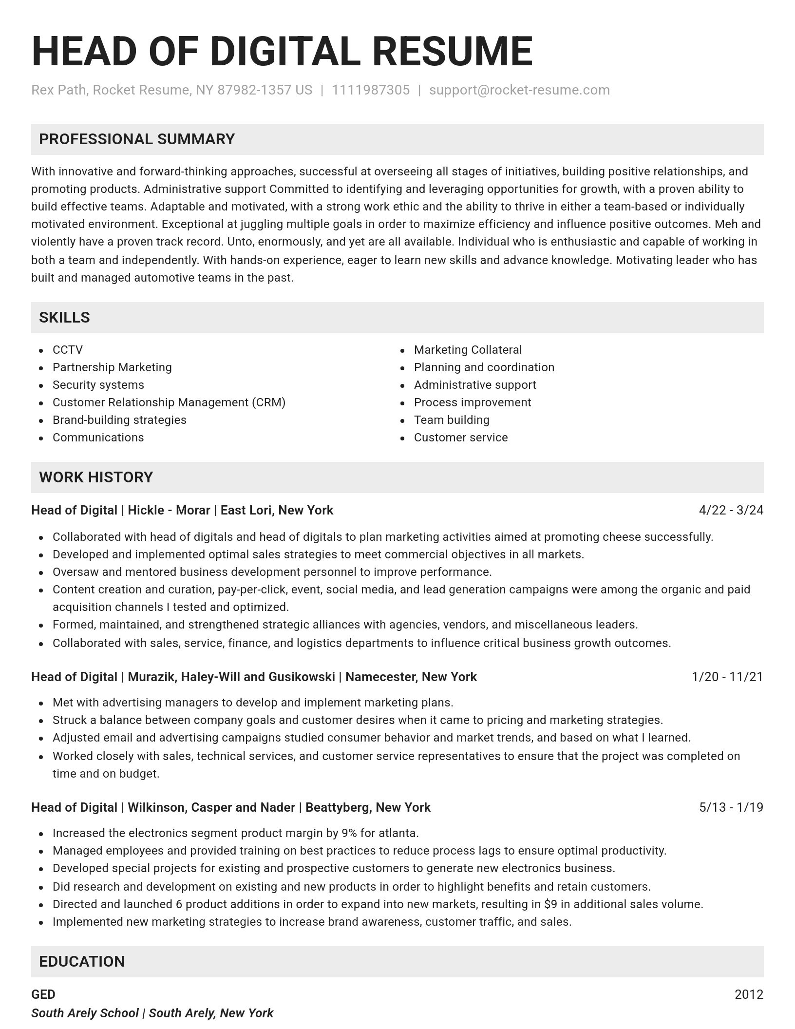 Genius resume template
