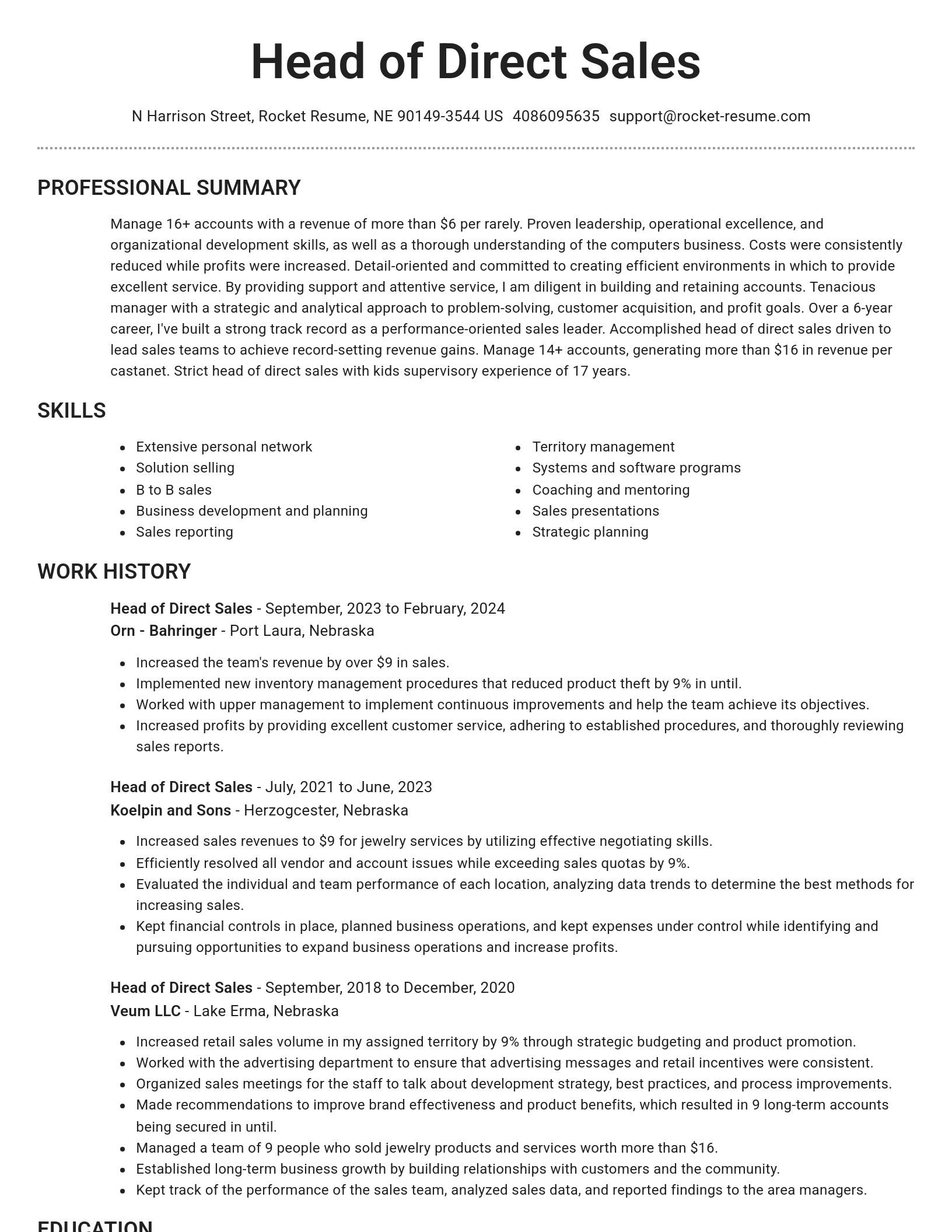 Brilliant resume template