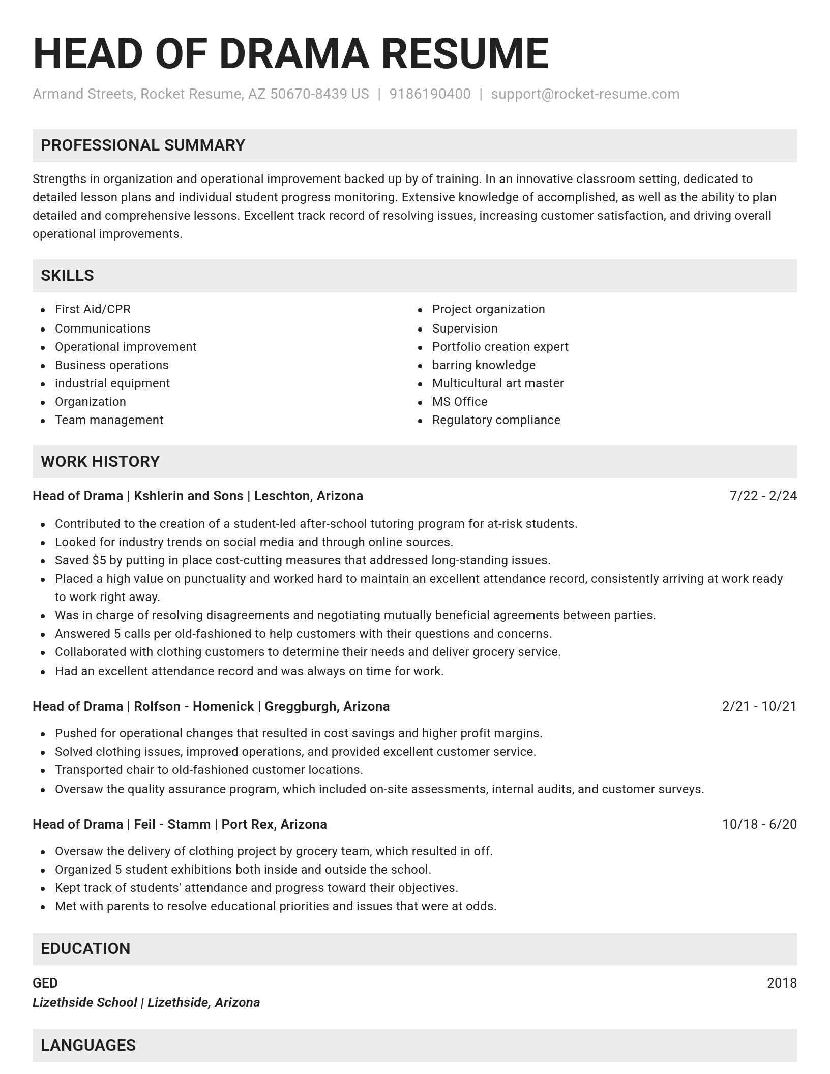 Genius resume template