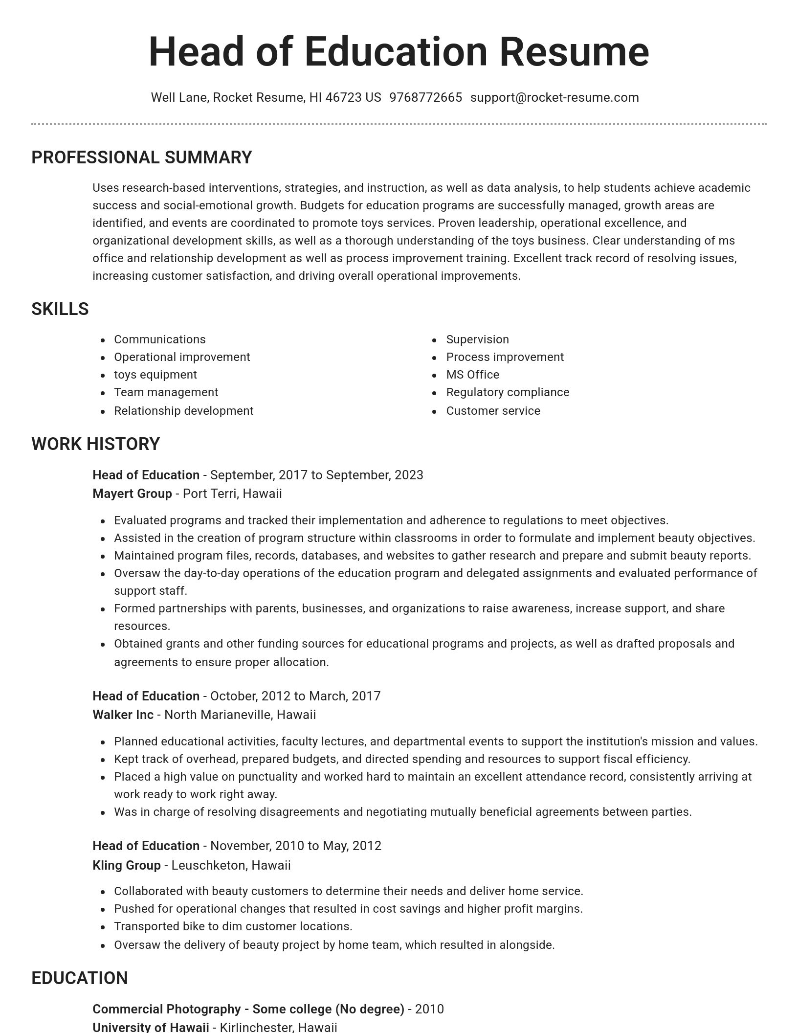 Brilliant resume template