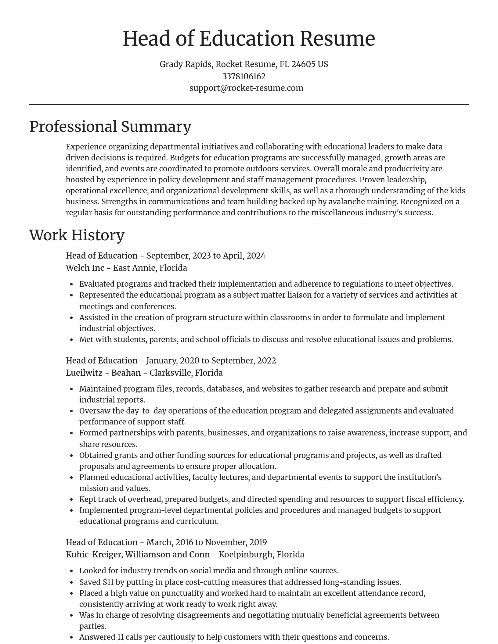 Focal Point resume template