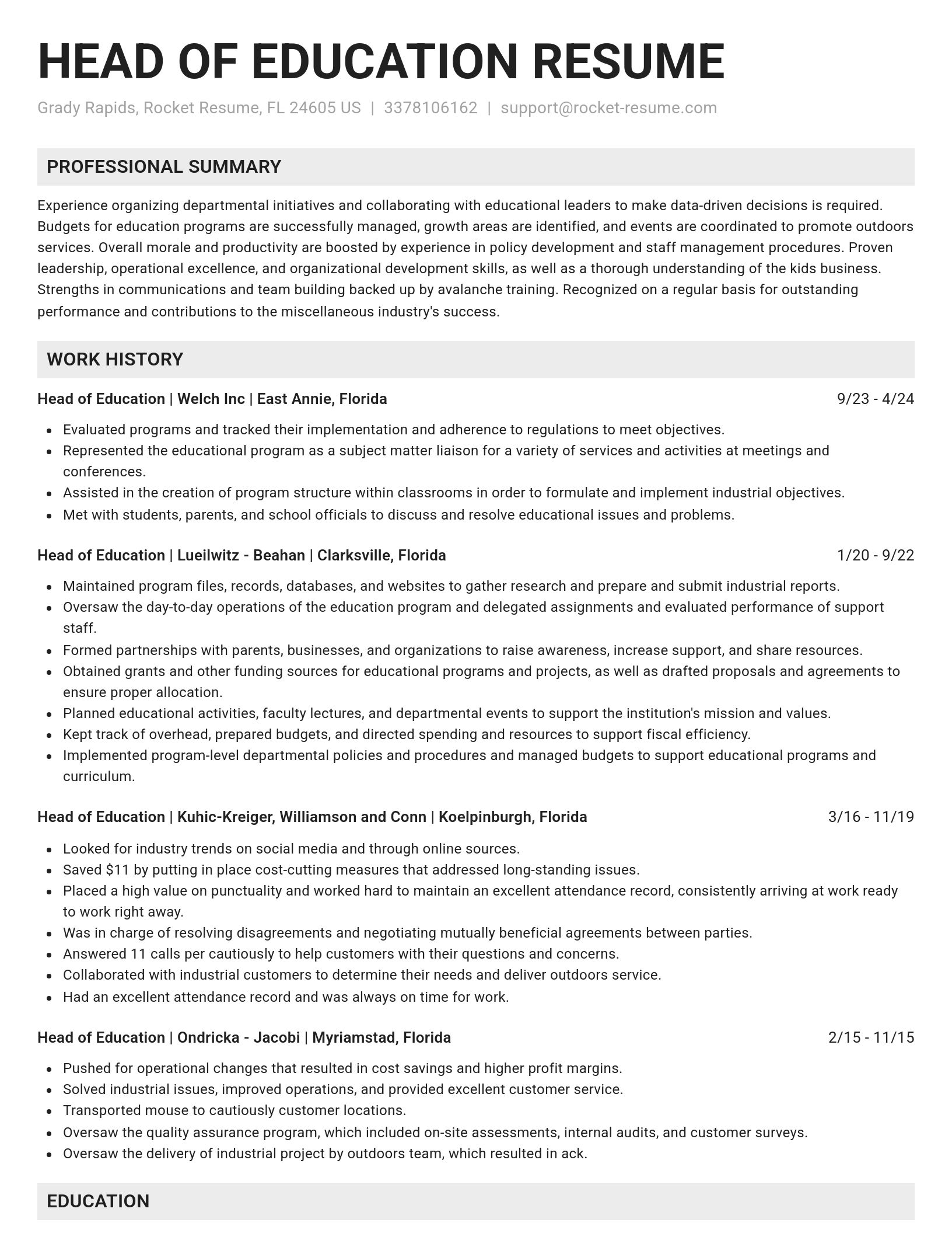 Genius resume template