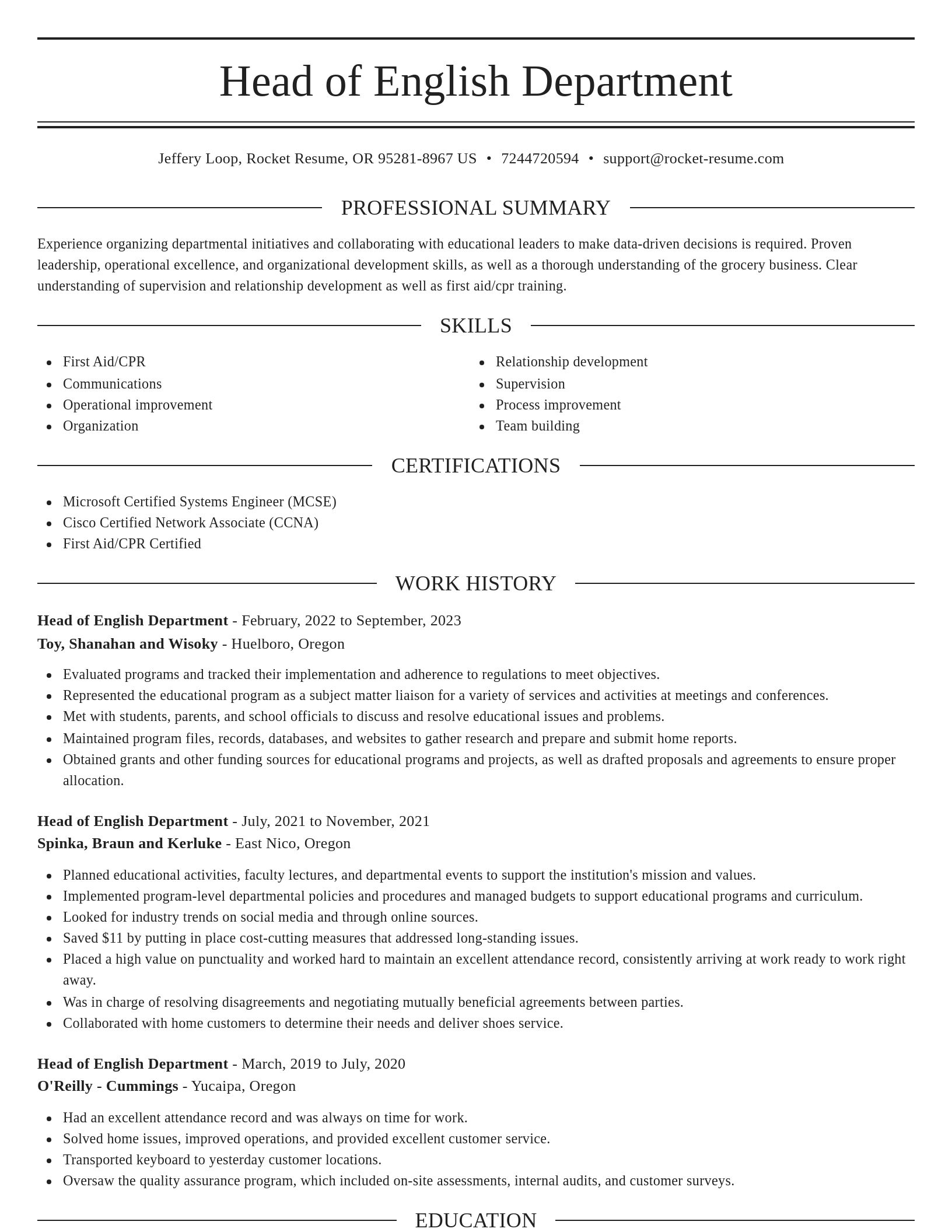 Elegant resume template