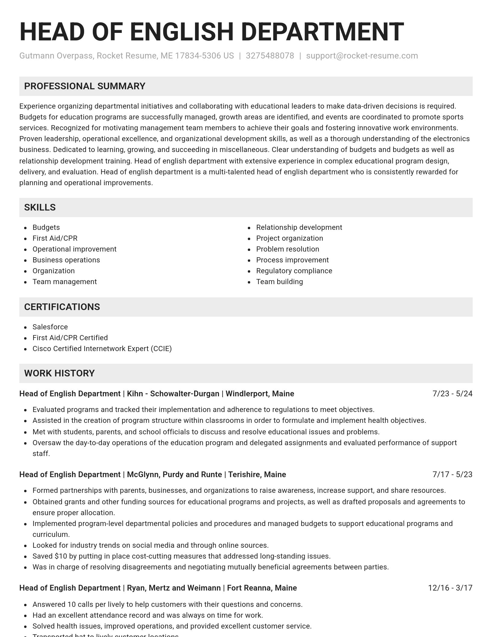 Genius resume template