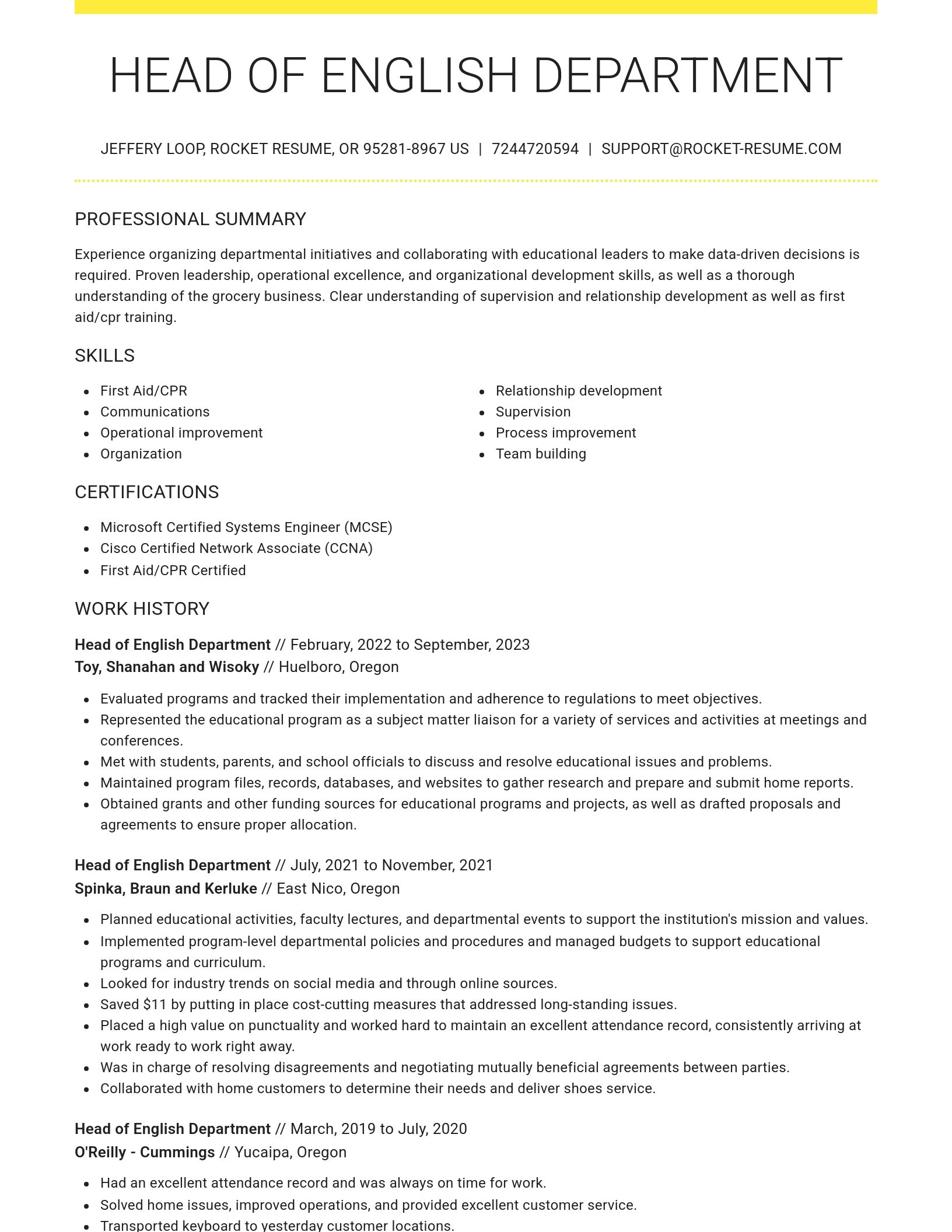 Grand resume template
