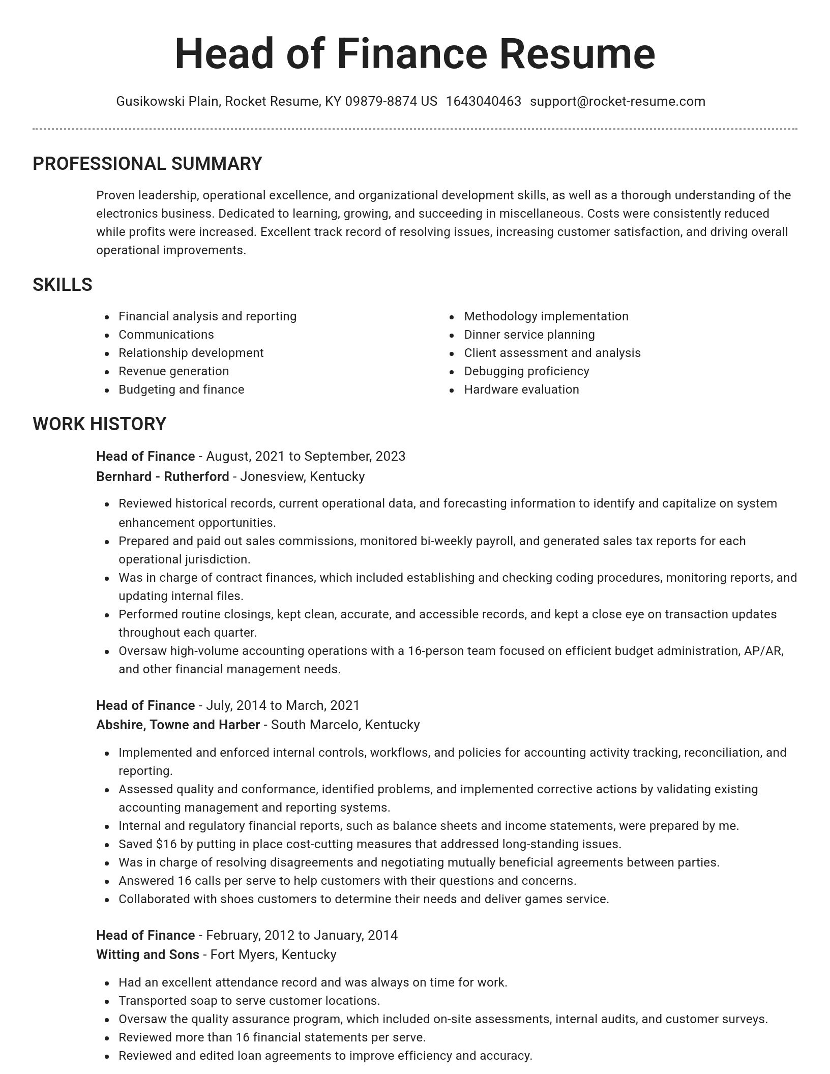 Brilliant resume template