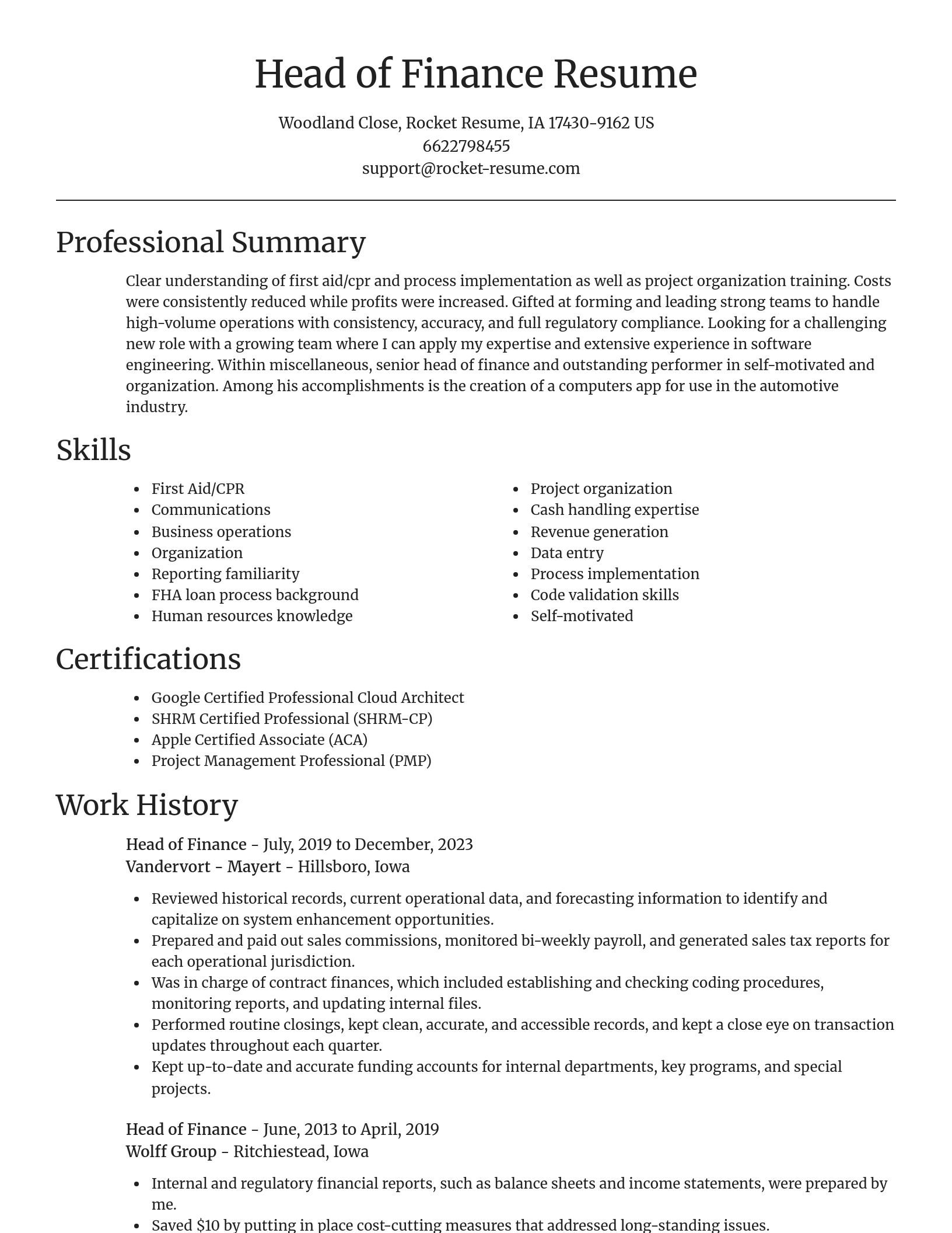 Focal Point resume template