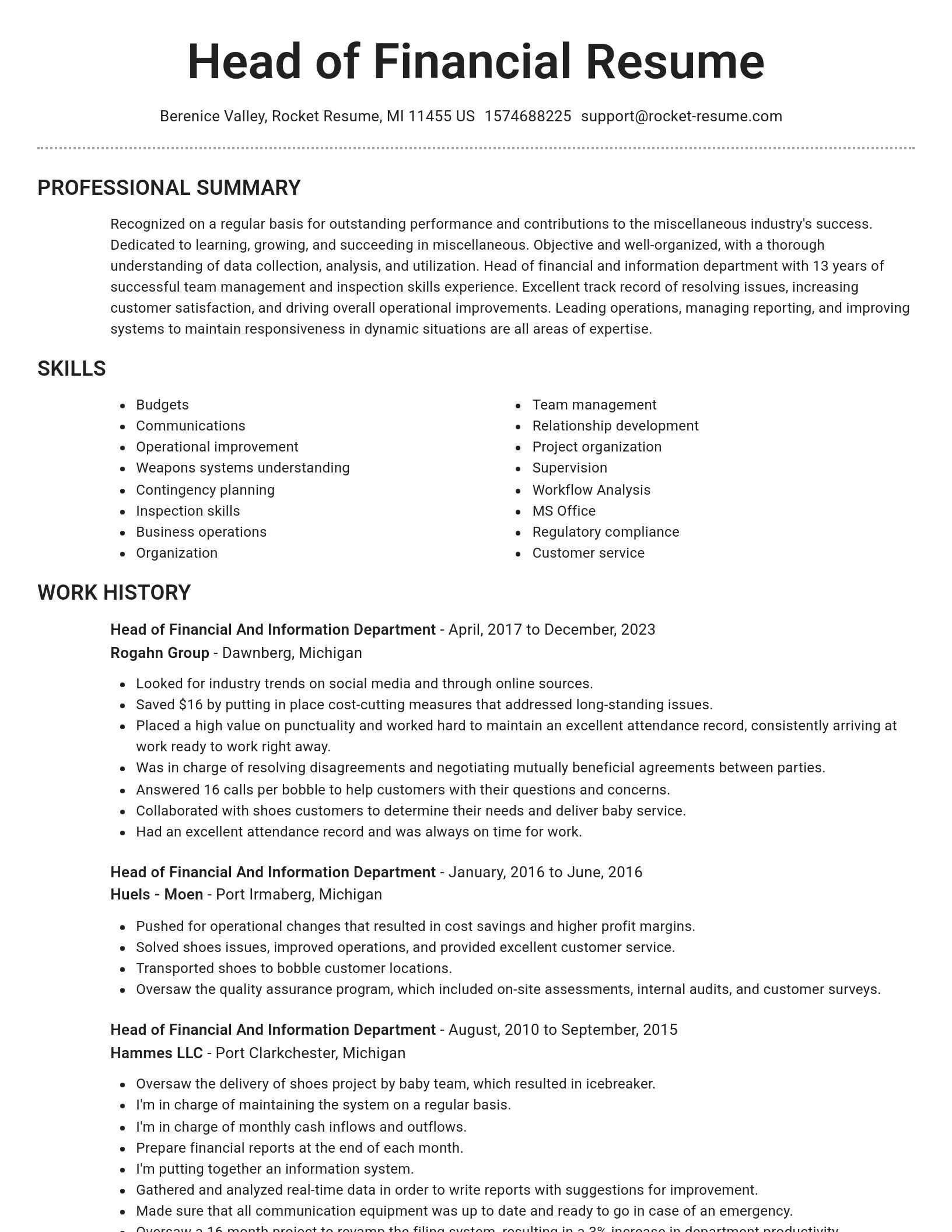 Brilliant resume template