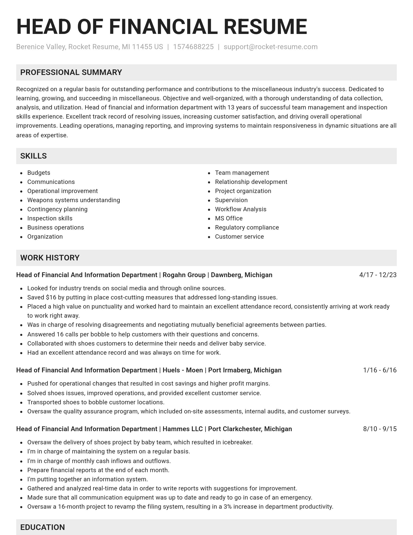 Genius resume template