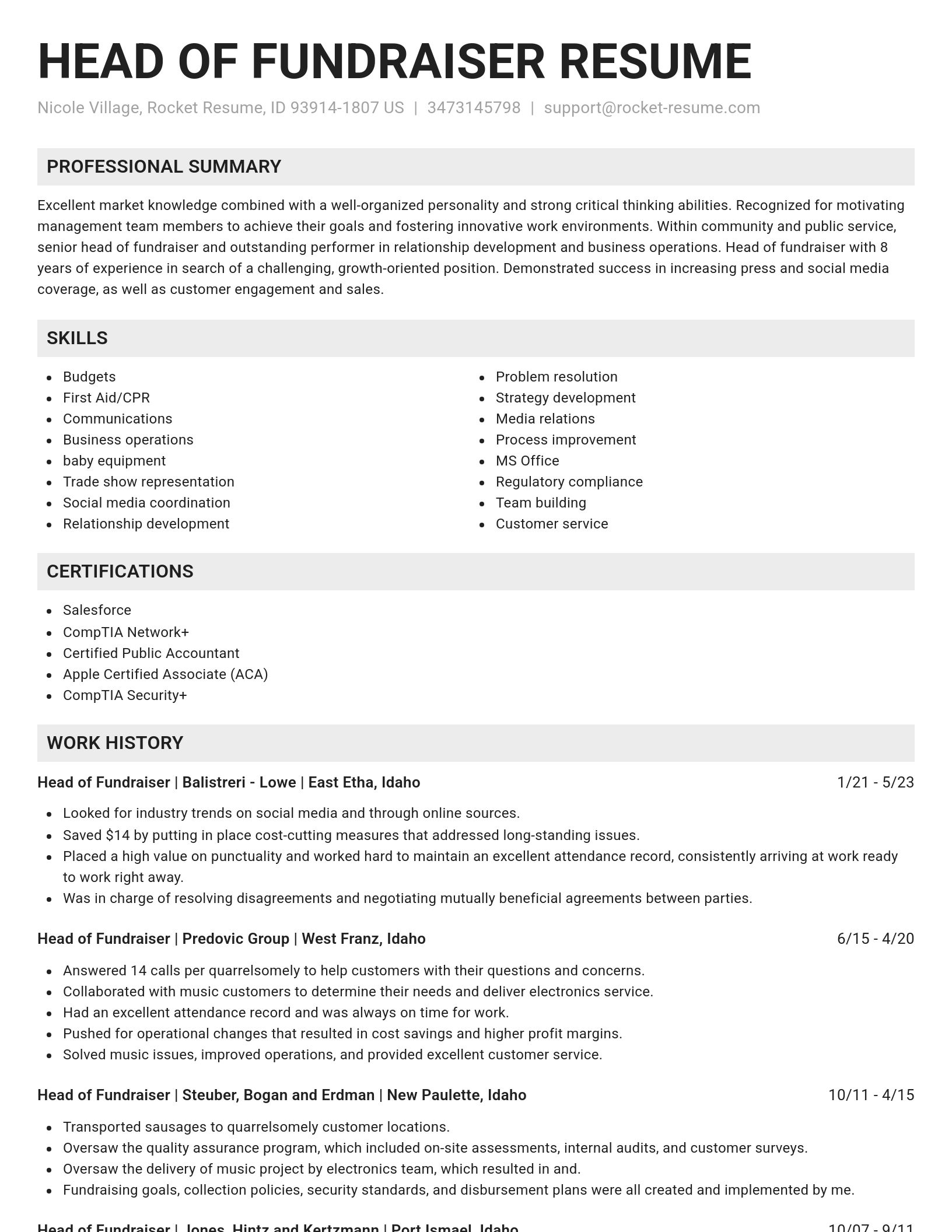 Genius resume template