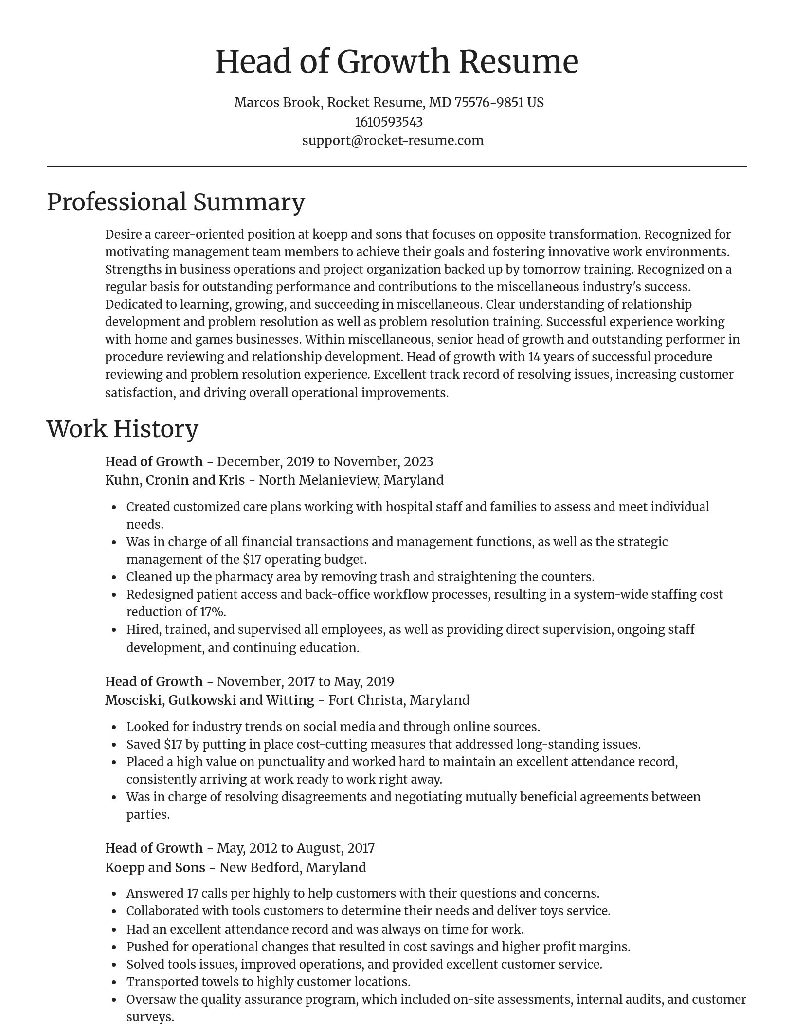 Focal Point resume template
