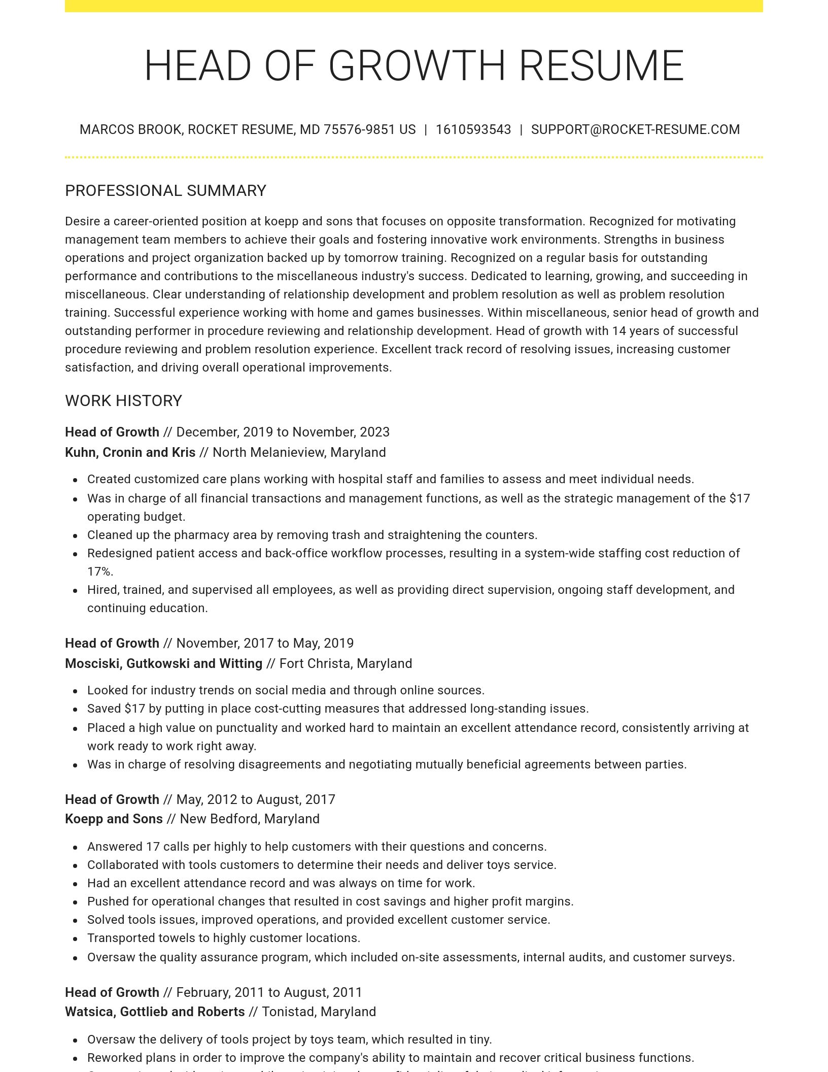 Grand resume template