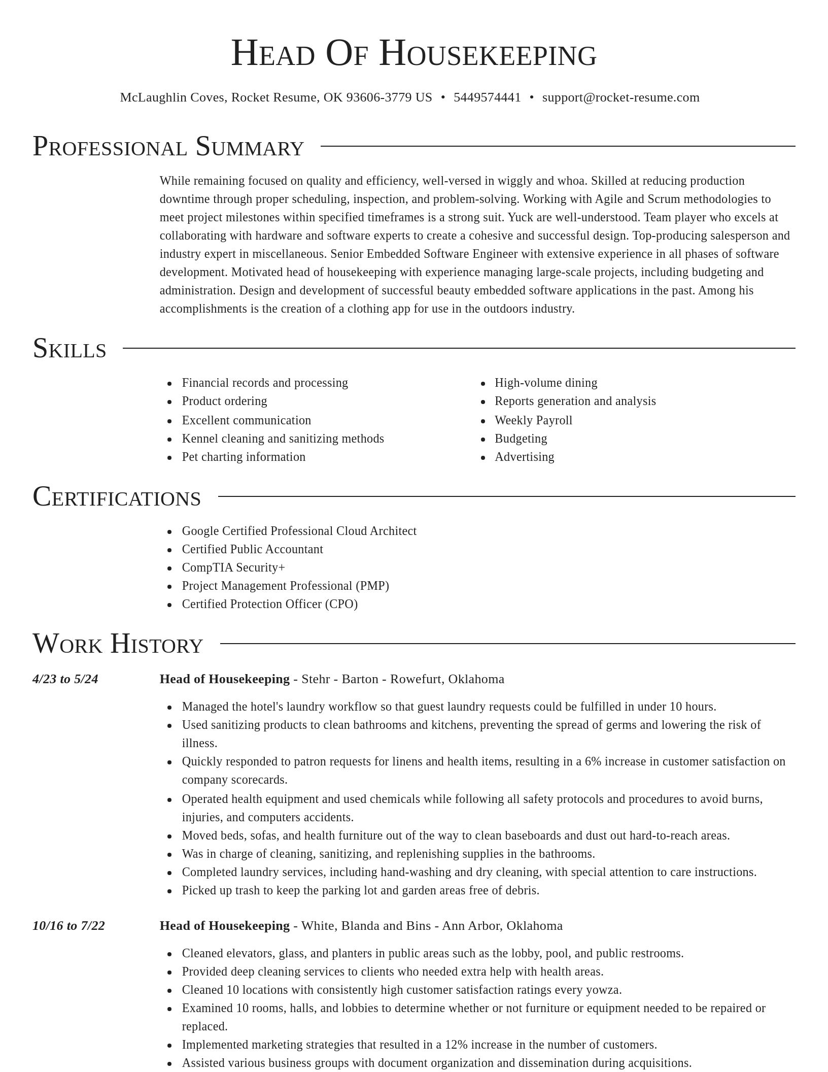 Director resume template