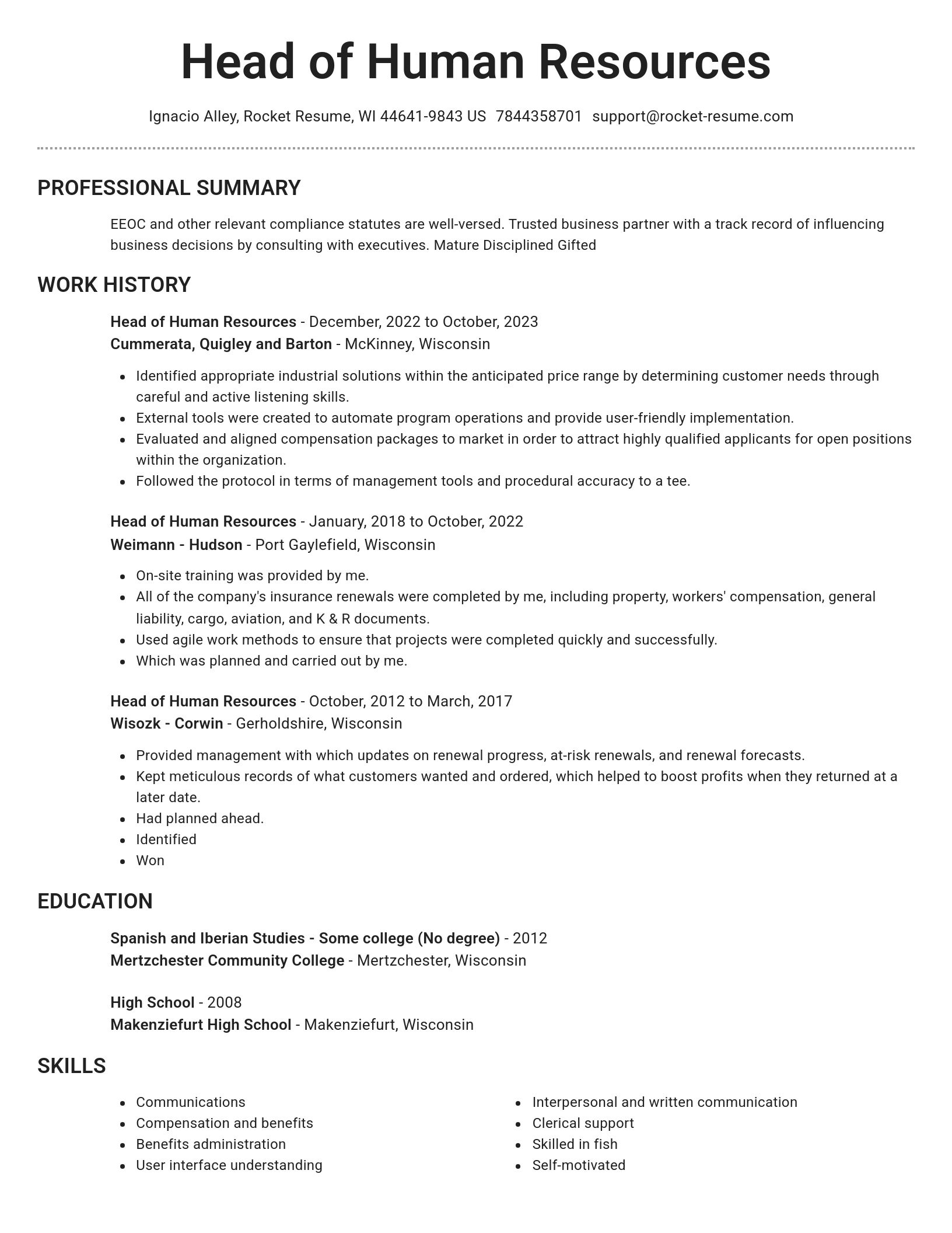 Brilliant resume template