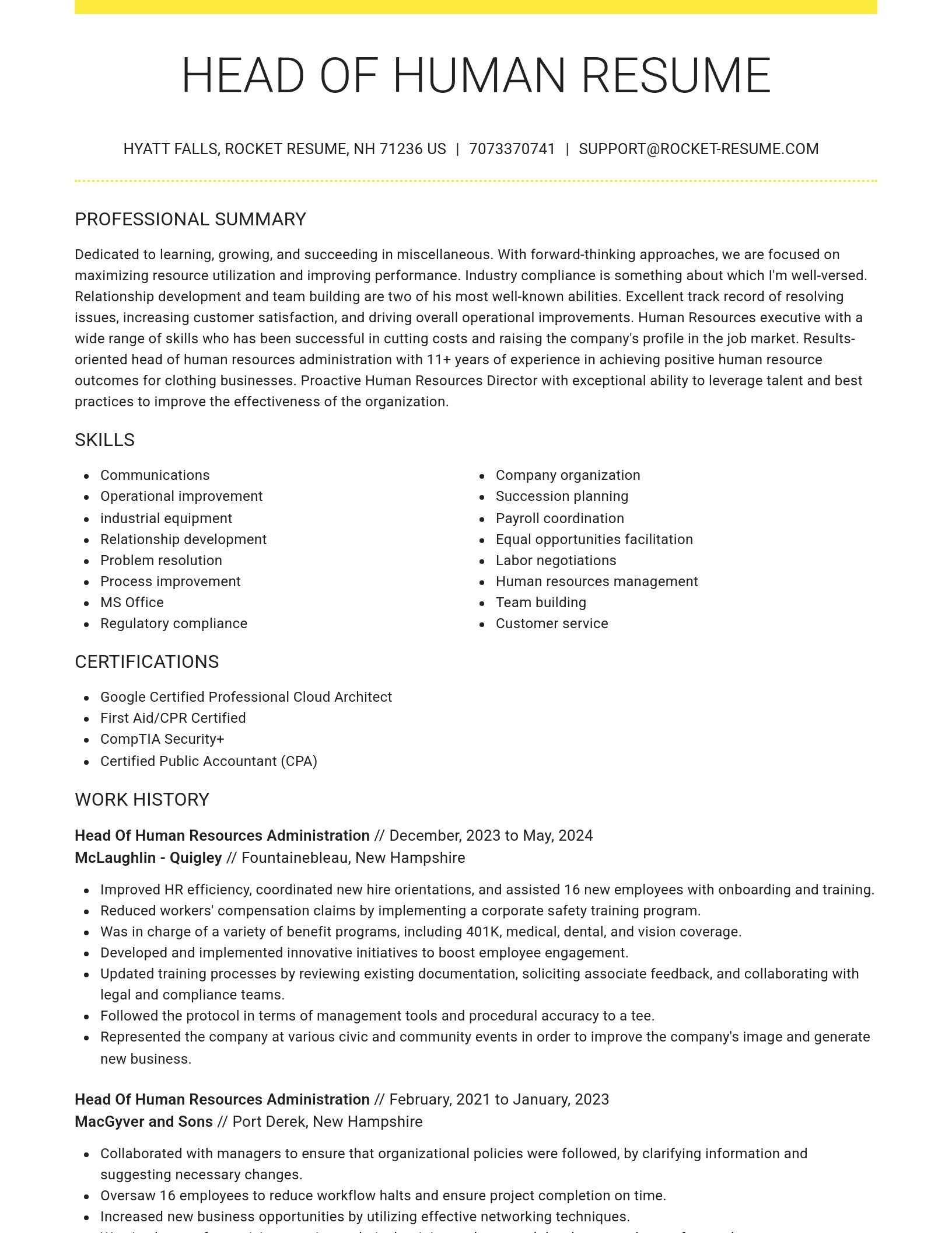 Grand resume template