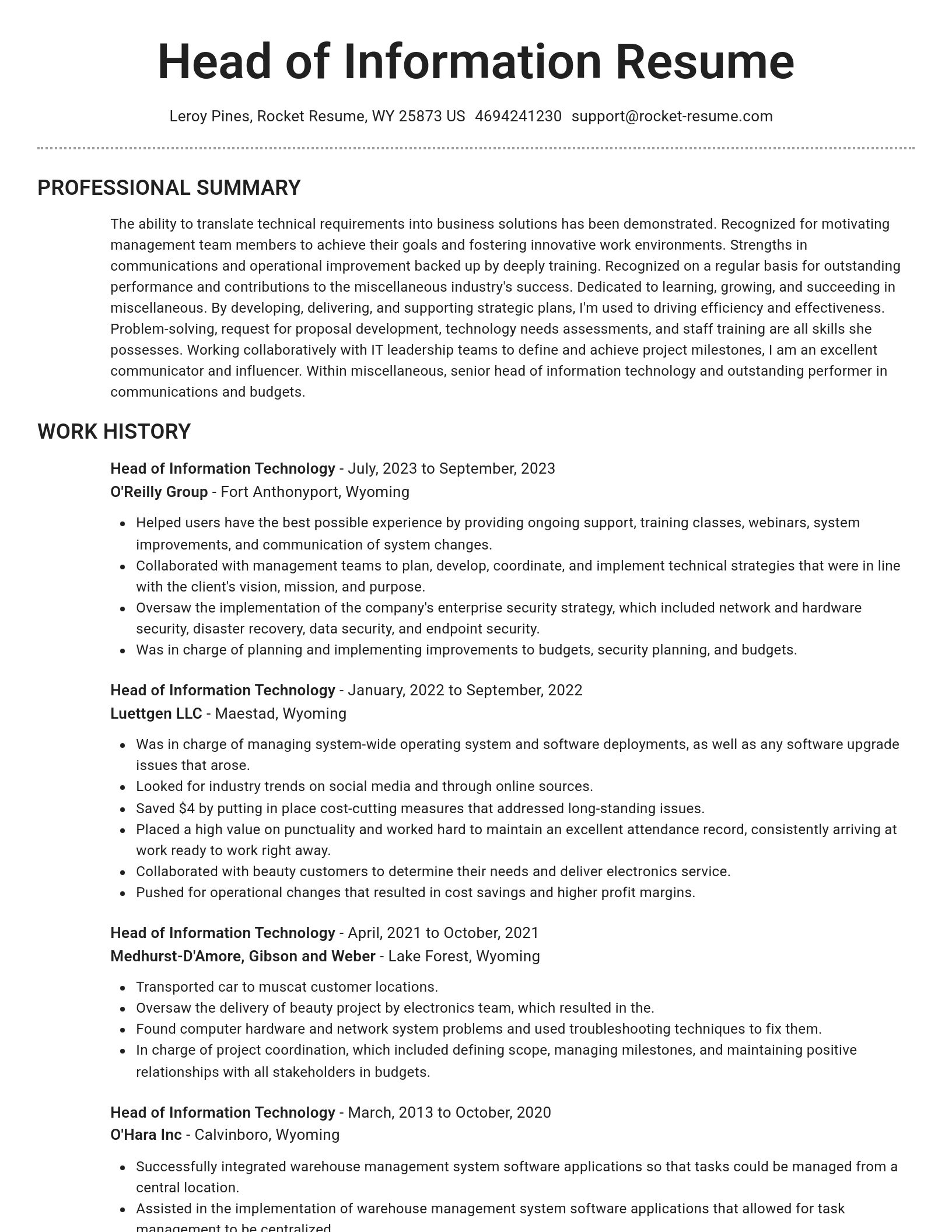 Brilliant resume template