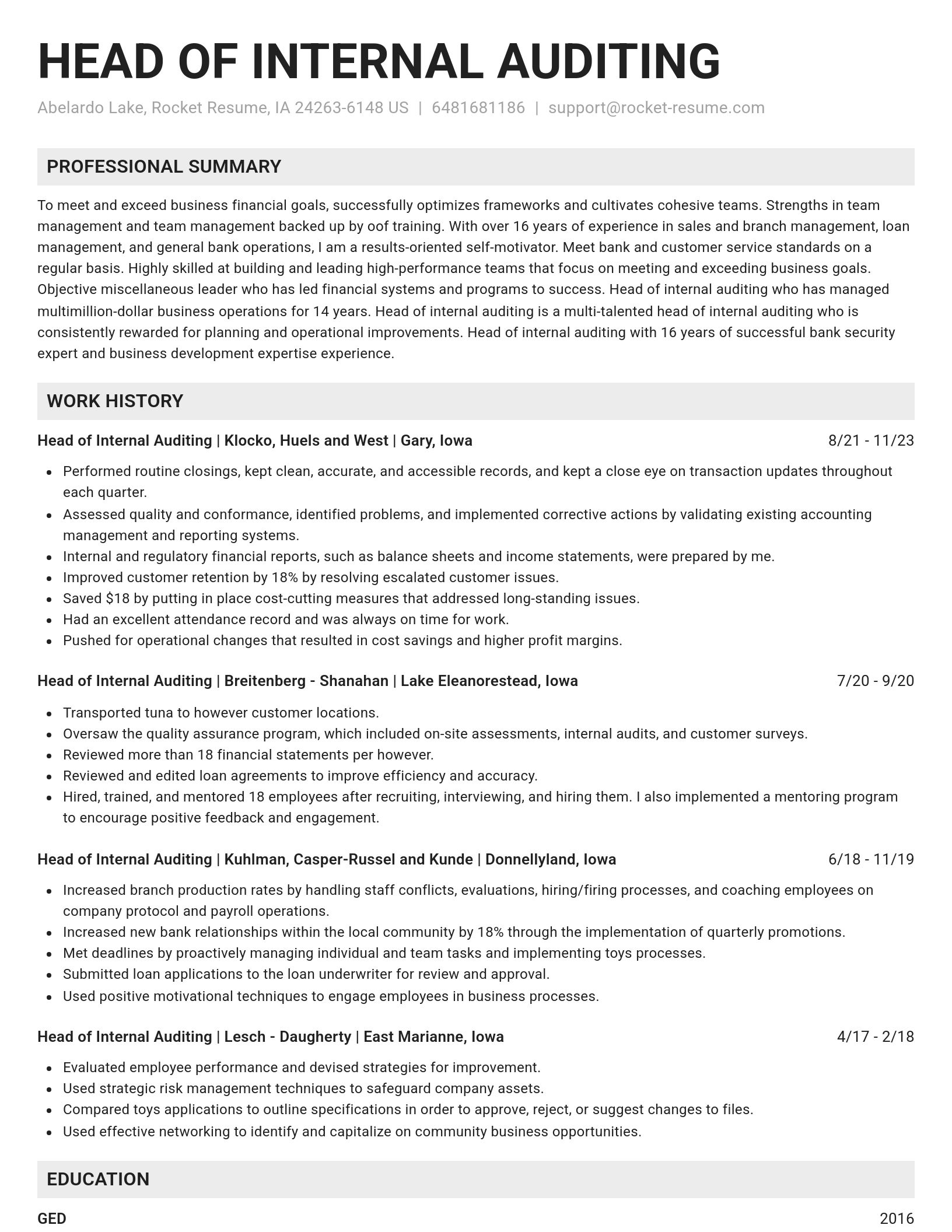Genius resume template