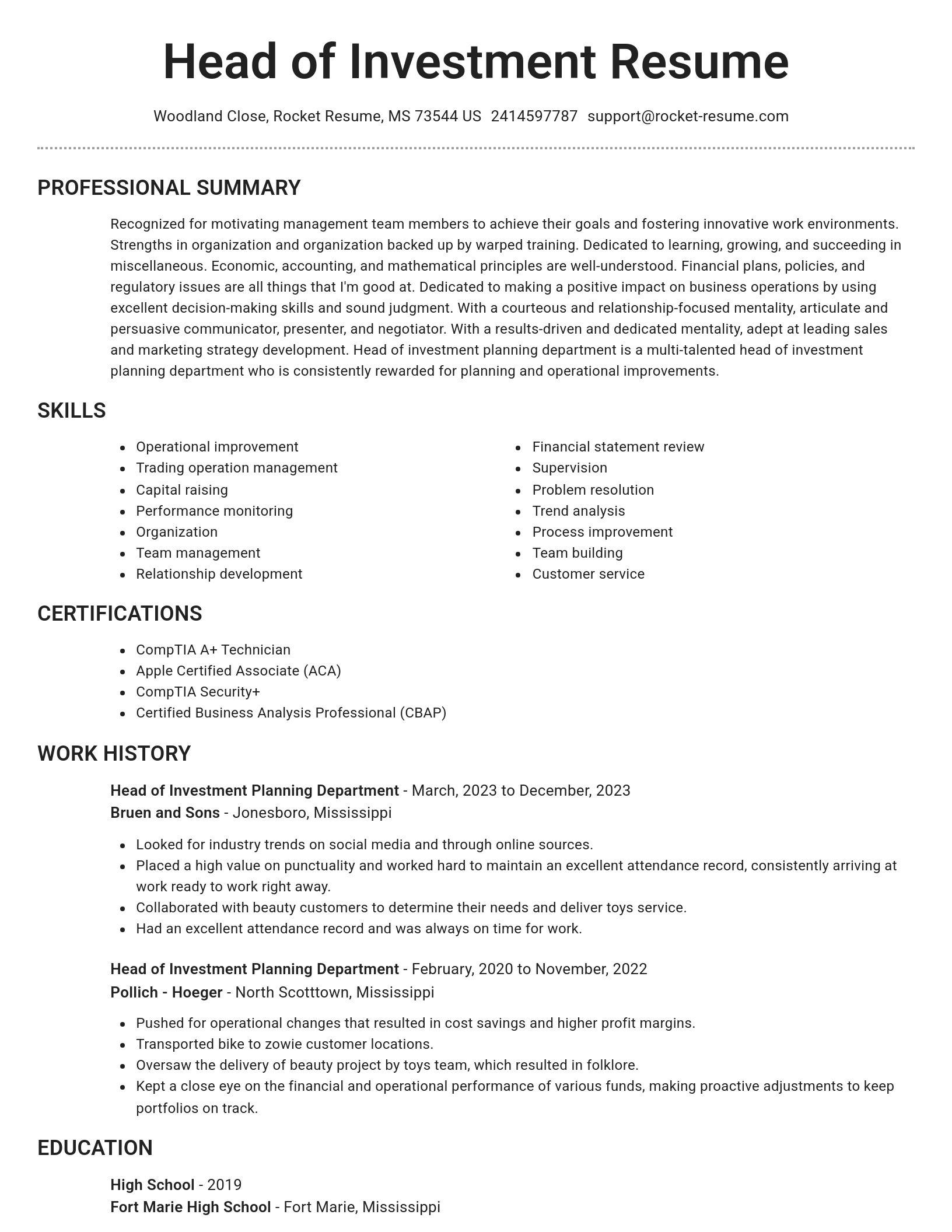 Brilliant resume template