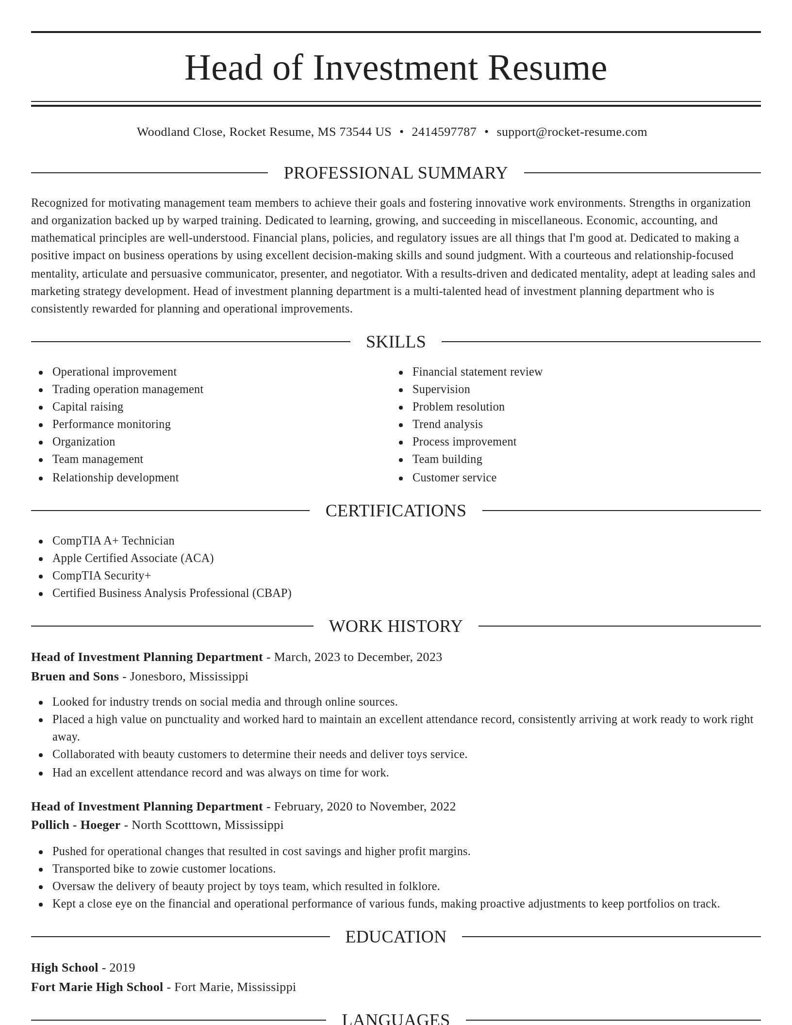 Elegant resume template