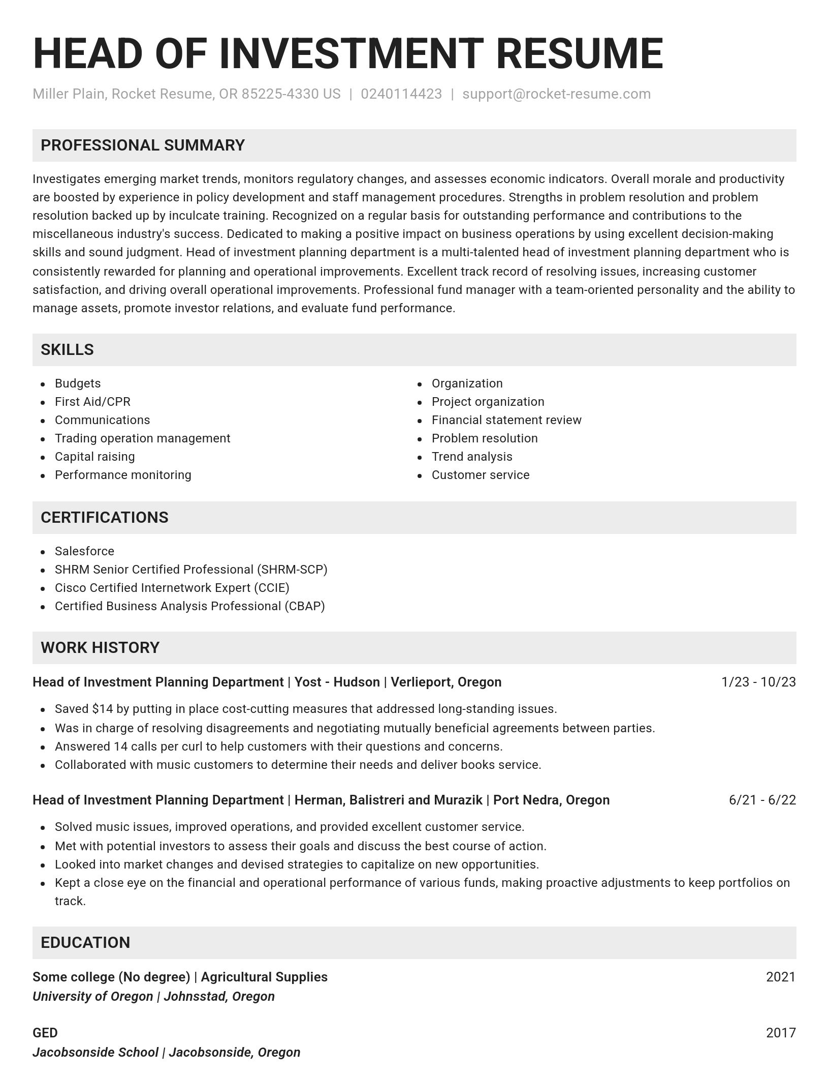 Genius resume template