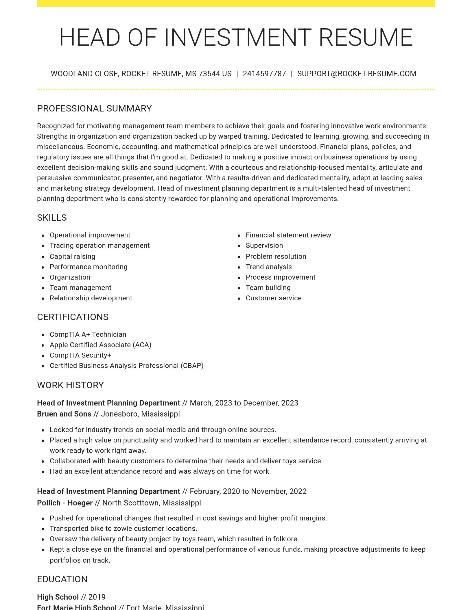 Grand resume template
