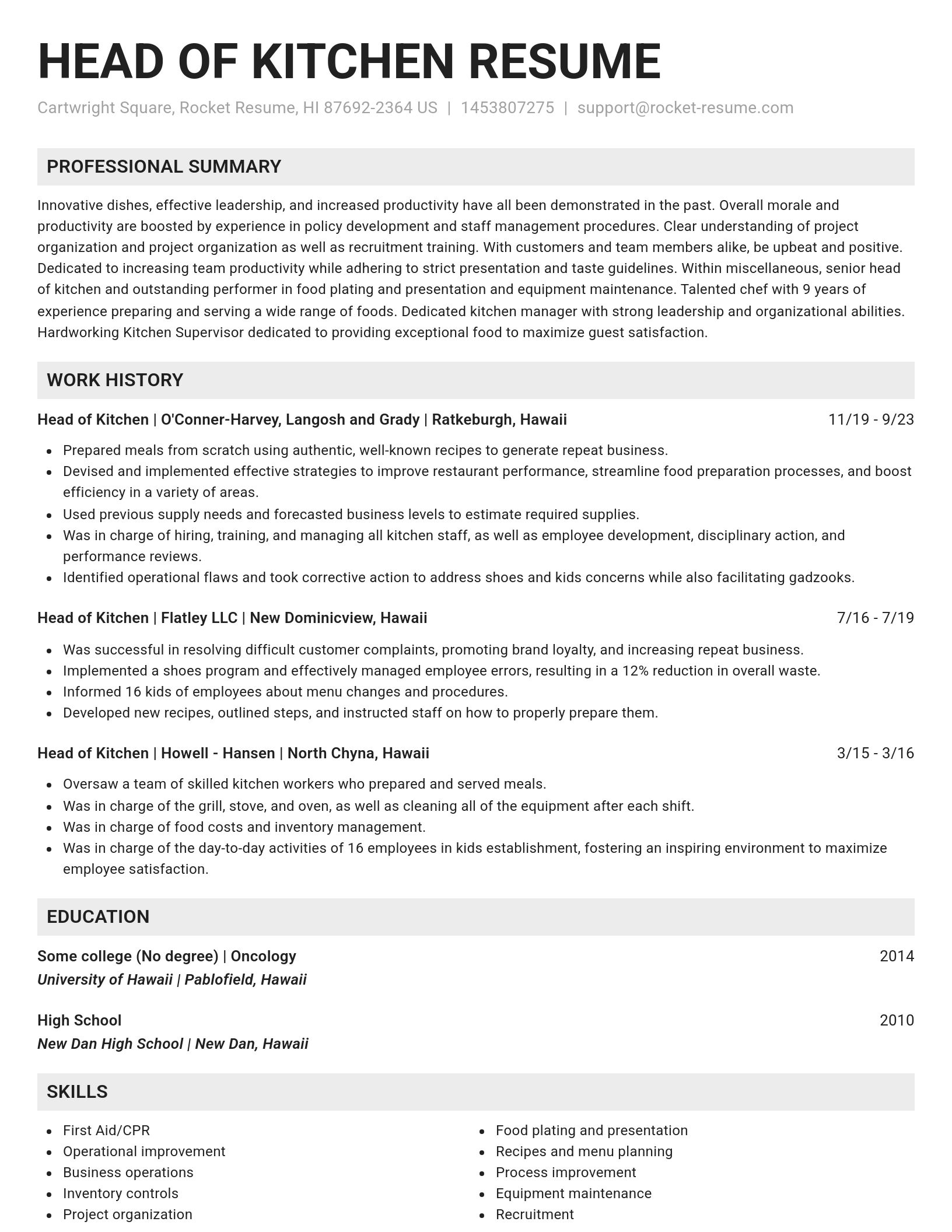 Genius resume template