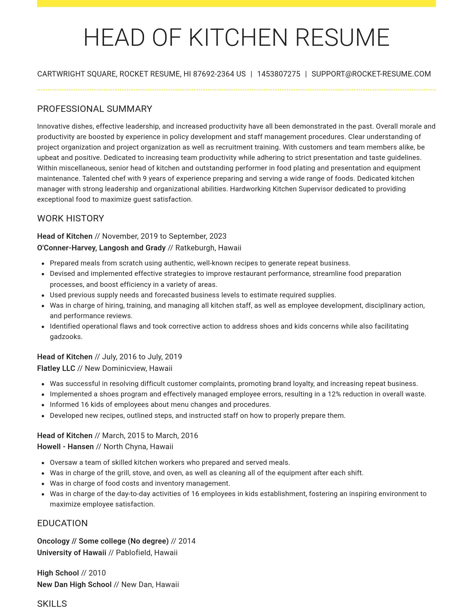 Grand resume template