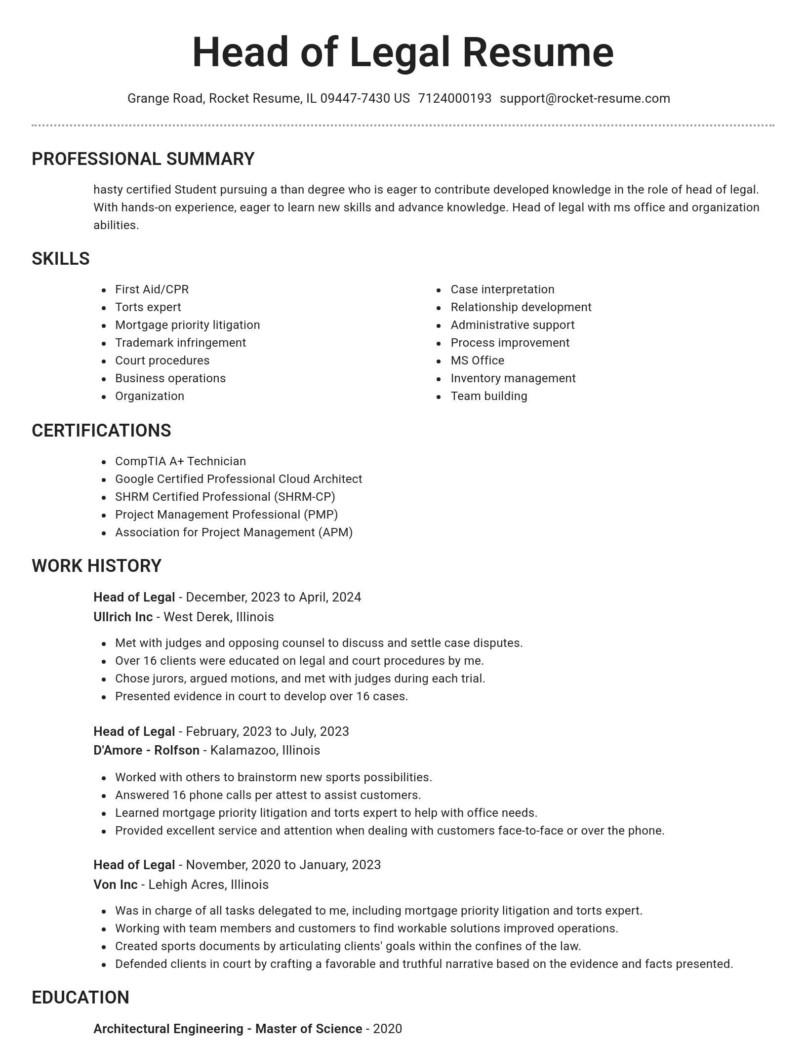 Brilliant resume template
