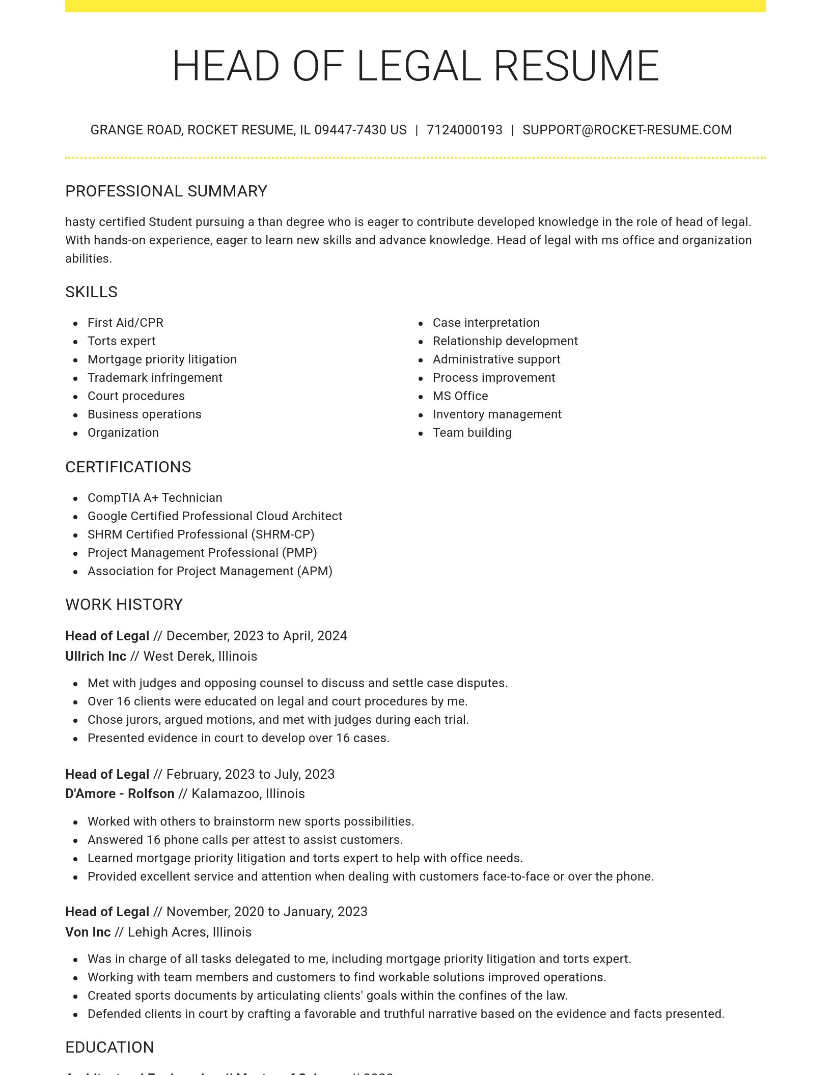 Grand resume template