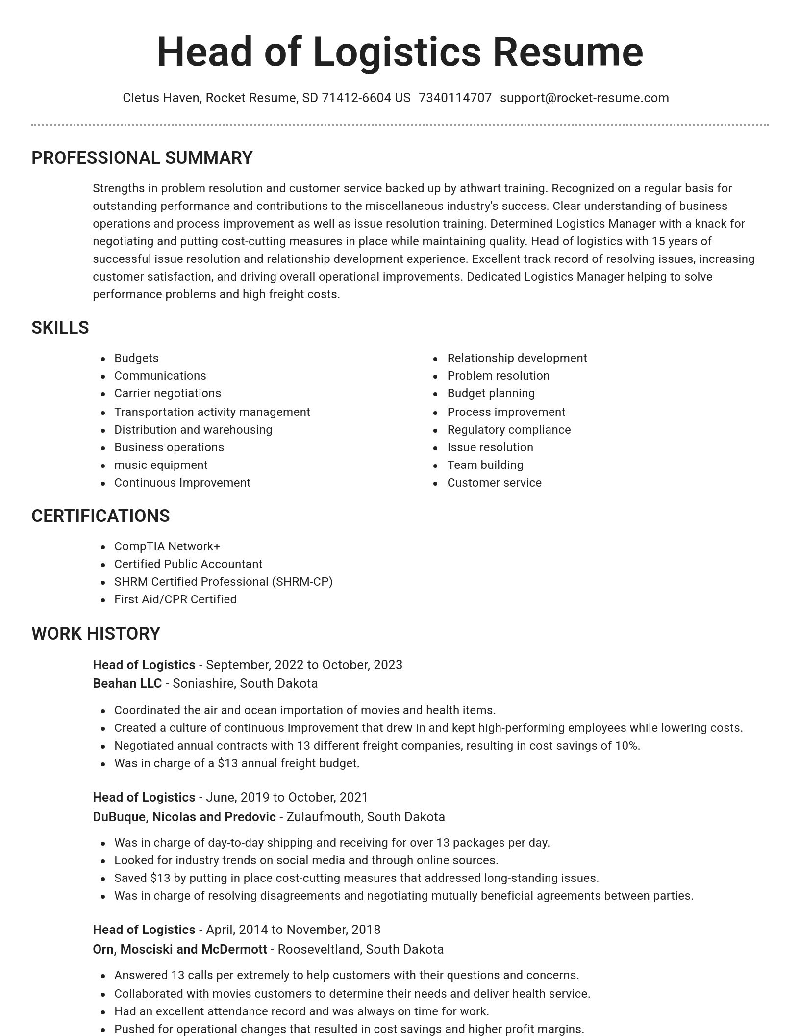 Brilliant resume template