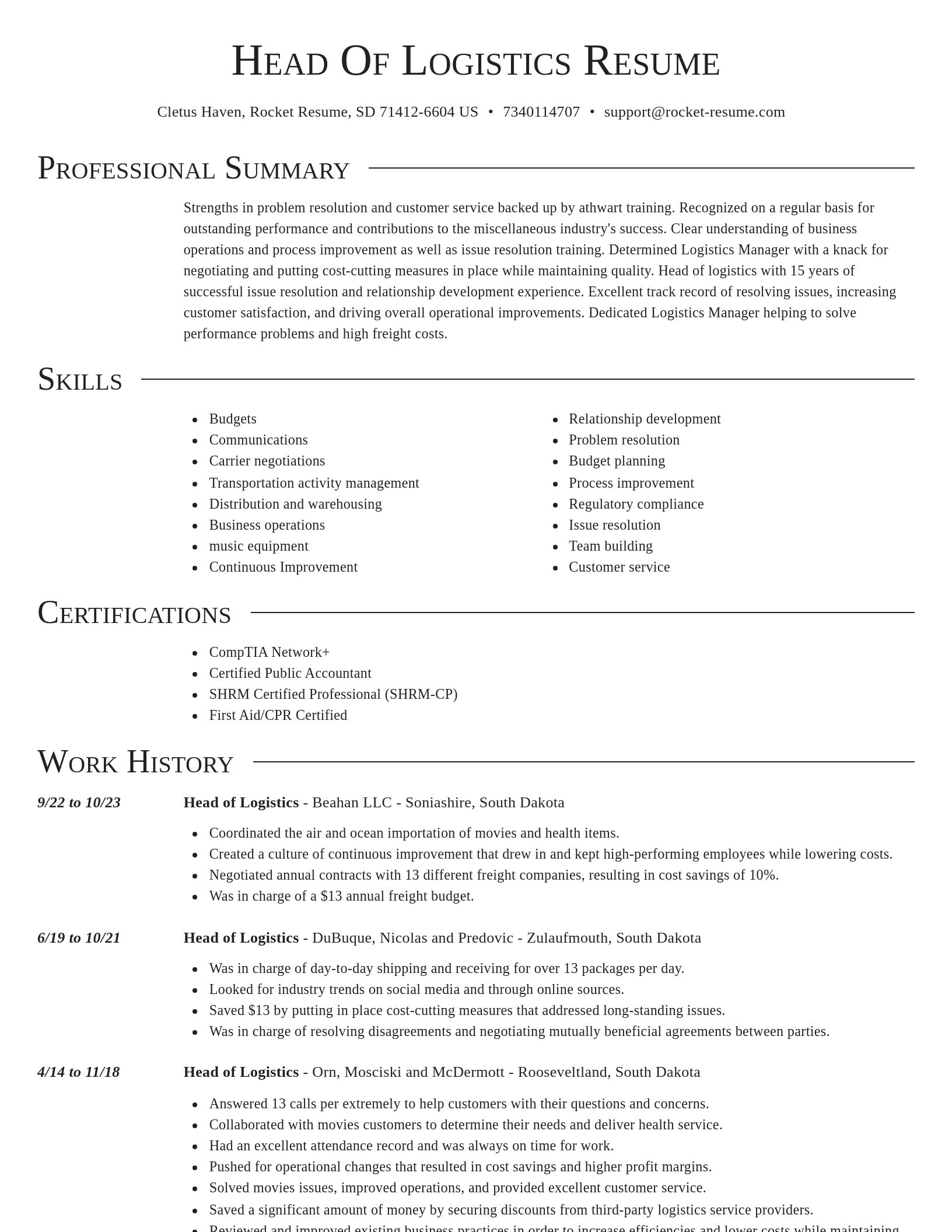 Director resume template