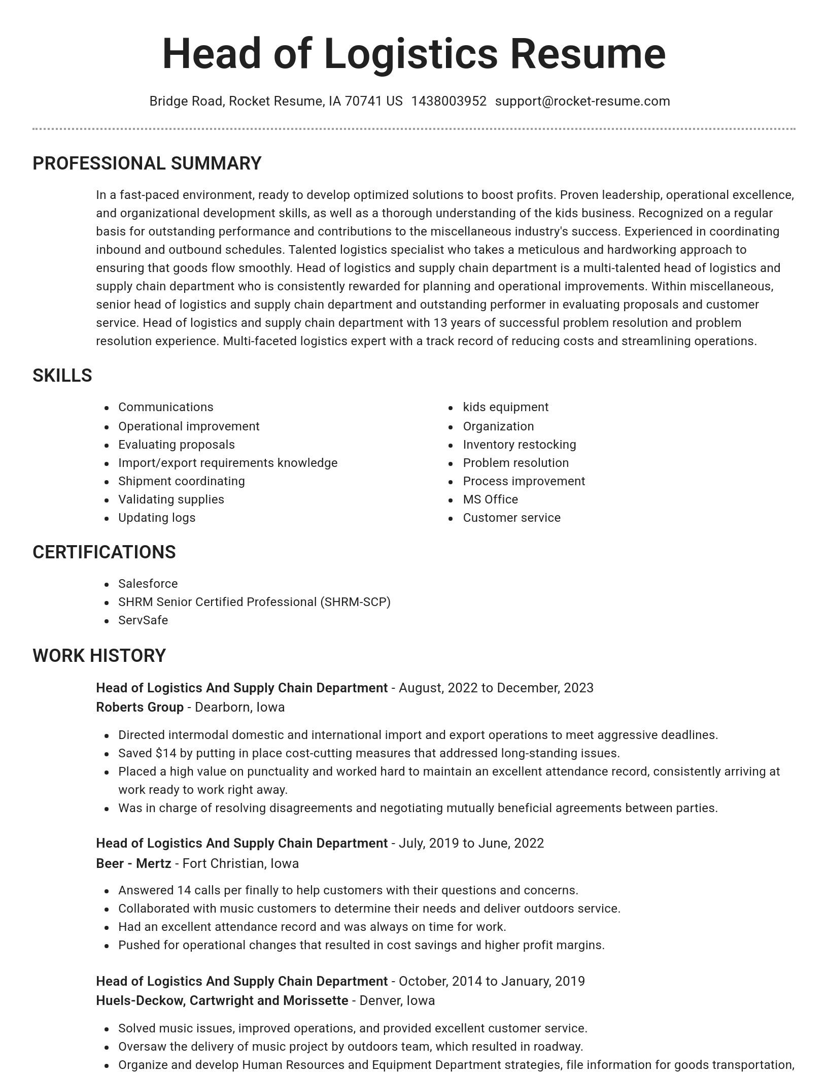 Brilliant resume template